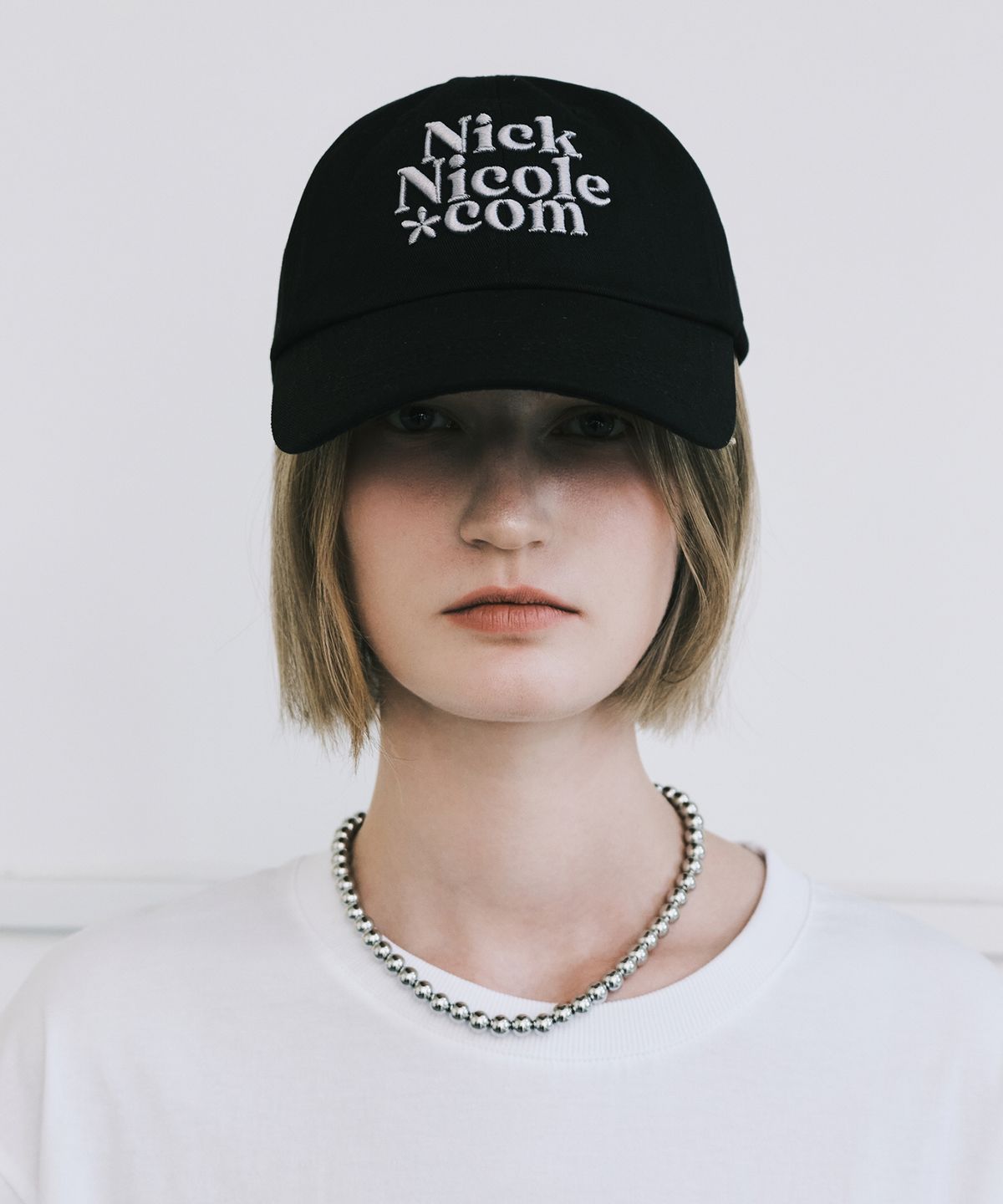 닉앤니콜(NICK&NICOLE) NN DOTCOM SIGNATURE BALL CAP_BLACK GRAY