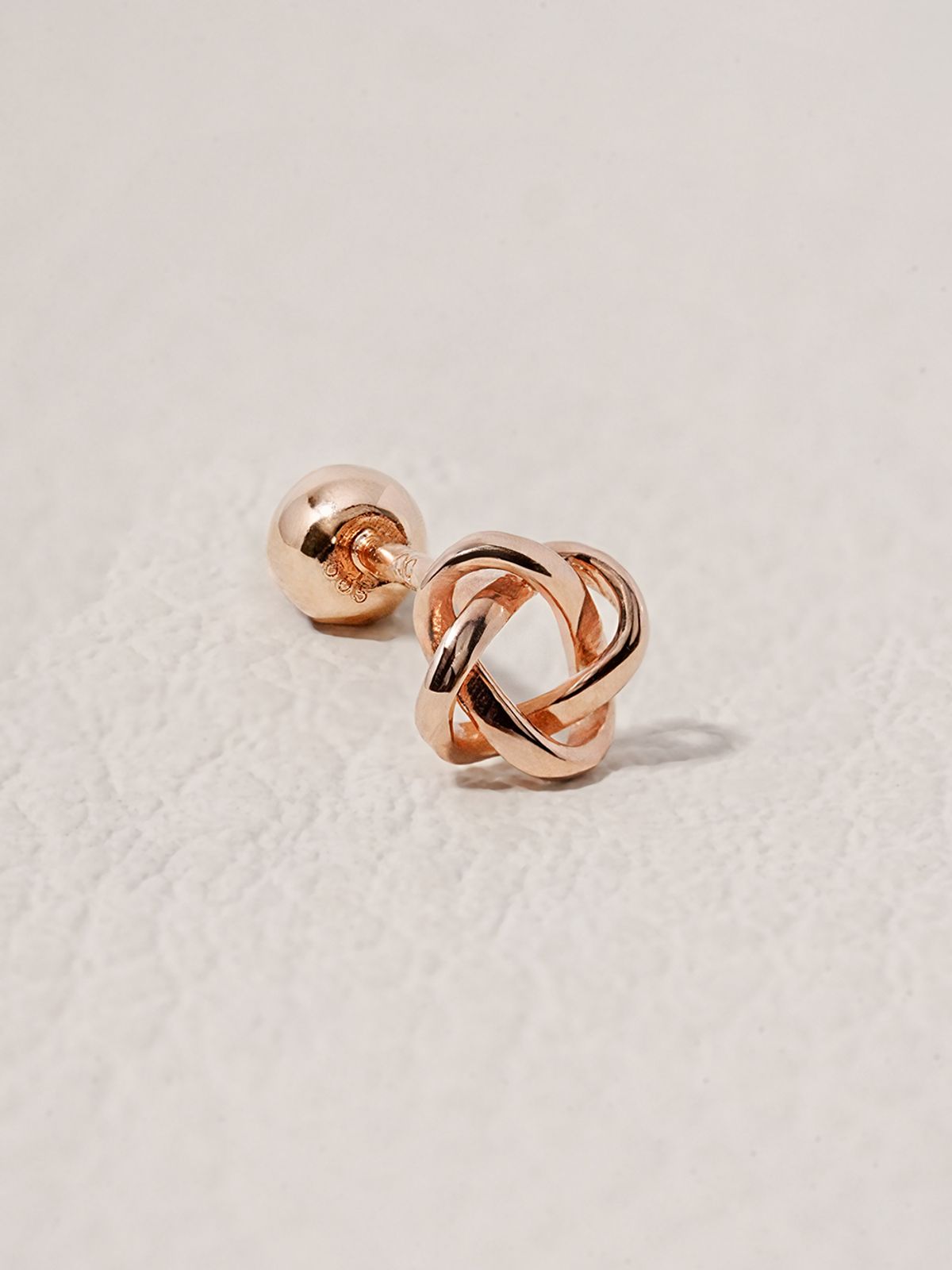 미니멀피어싱(MINIMALPIERCING) 14K 로프 매듭 피어싱 귀걸이