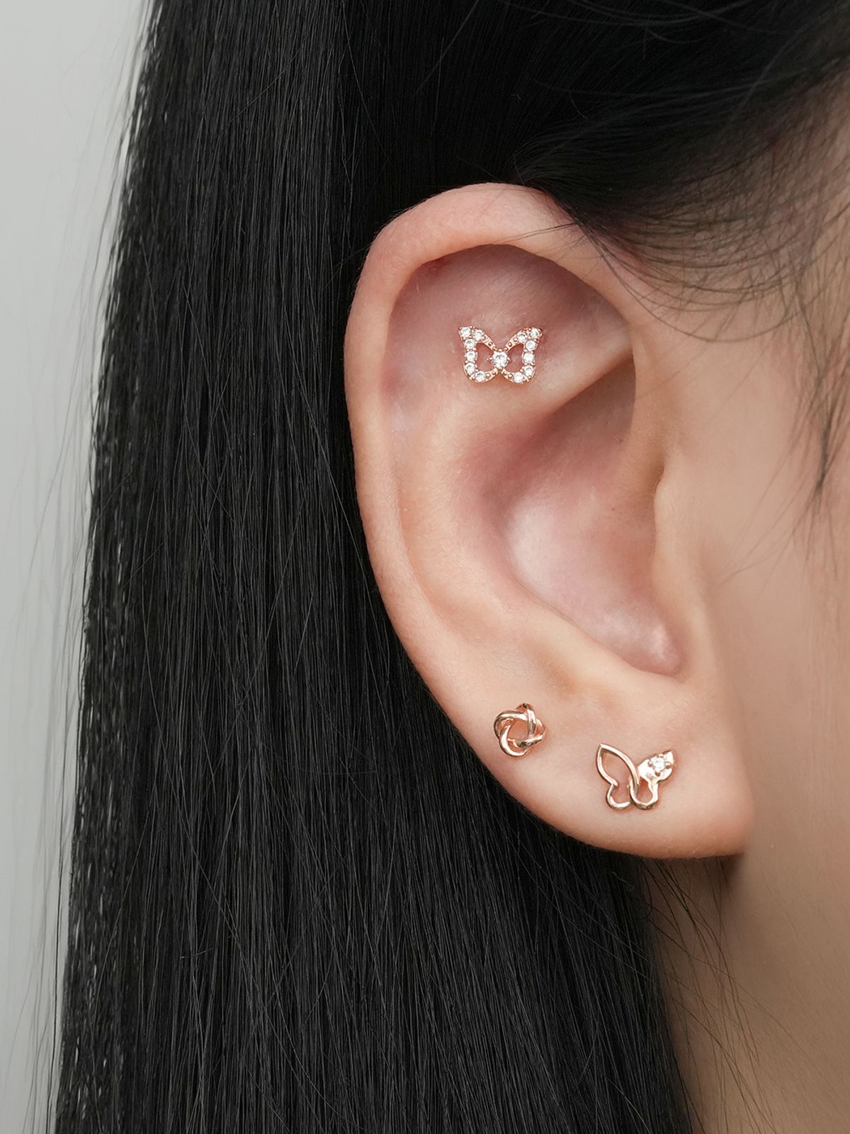미니멀피어싱(MINIMALPIERCING) 14K 로프 매듭 피어싱 귀걸이