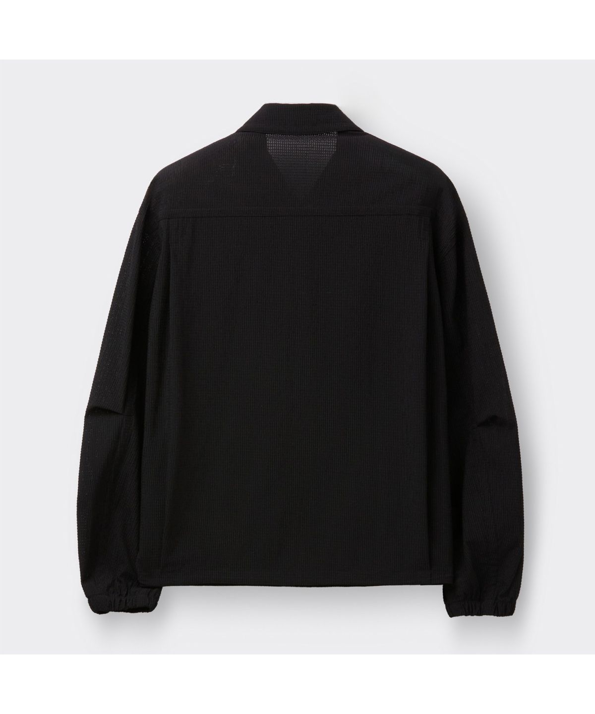 커스텀멜로우(CUSTOMELLOW) [Online Only] Black Crinkled Coach Jacket CQUAM26212BKX