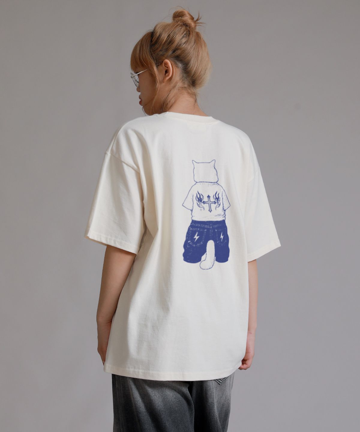 라이크더모스트(LIKE THE MOST) 듀오캣 2 오버핏 반팔 티셔츠 4colors