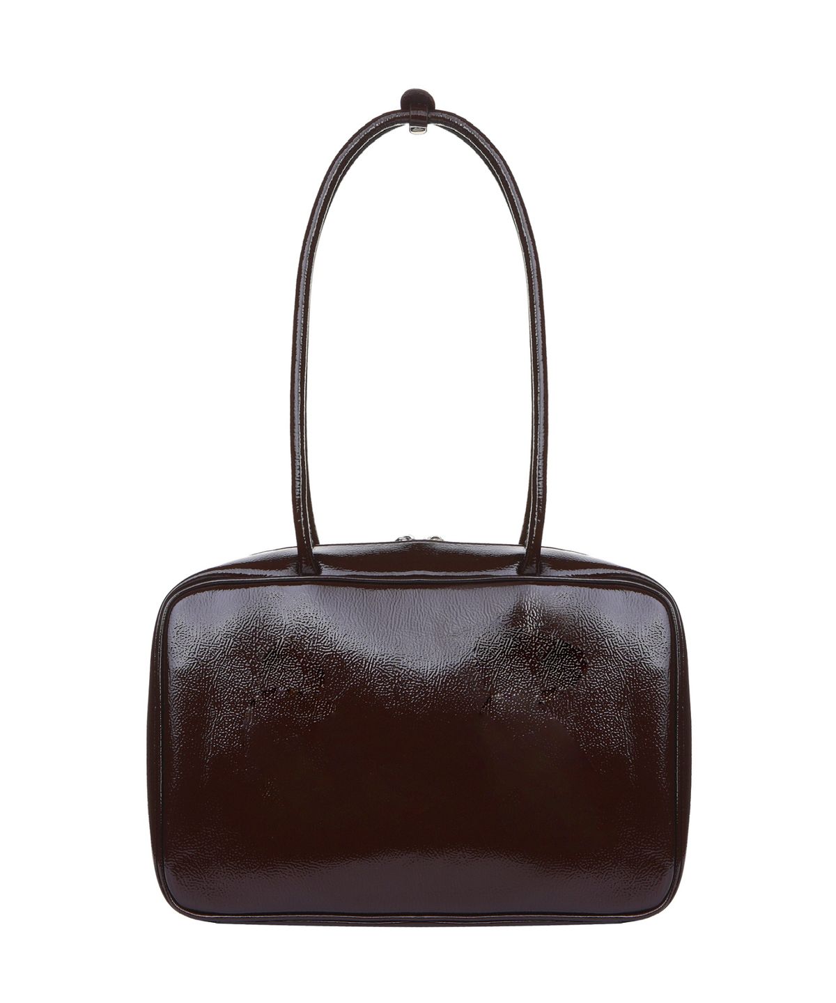 닉앤니콜(NICK&NICOLE) NICOLE LOGO MINIMAL SQUARE BAG_BROWN