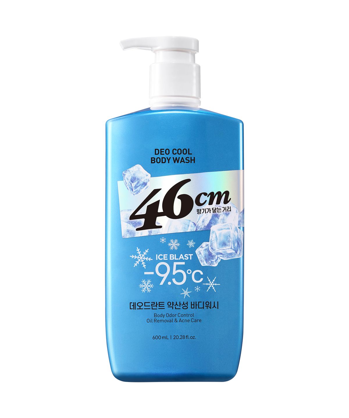 온더바디(ONTHEBODY) 46cm 체취솔루션 약산성 데오드란트 아이스 블라스트 쿨링 바디워시 600ml