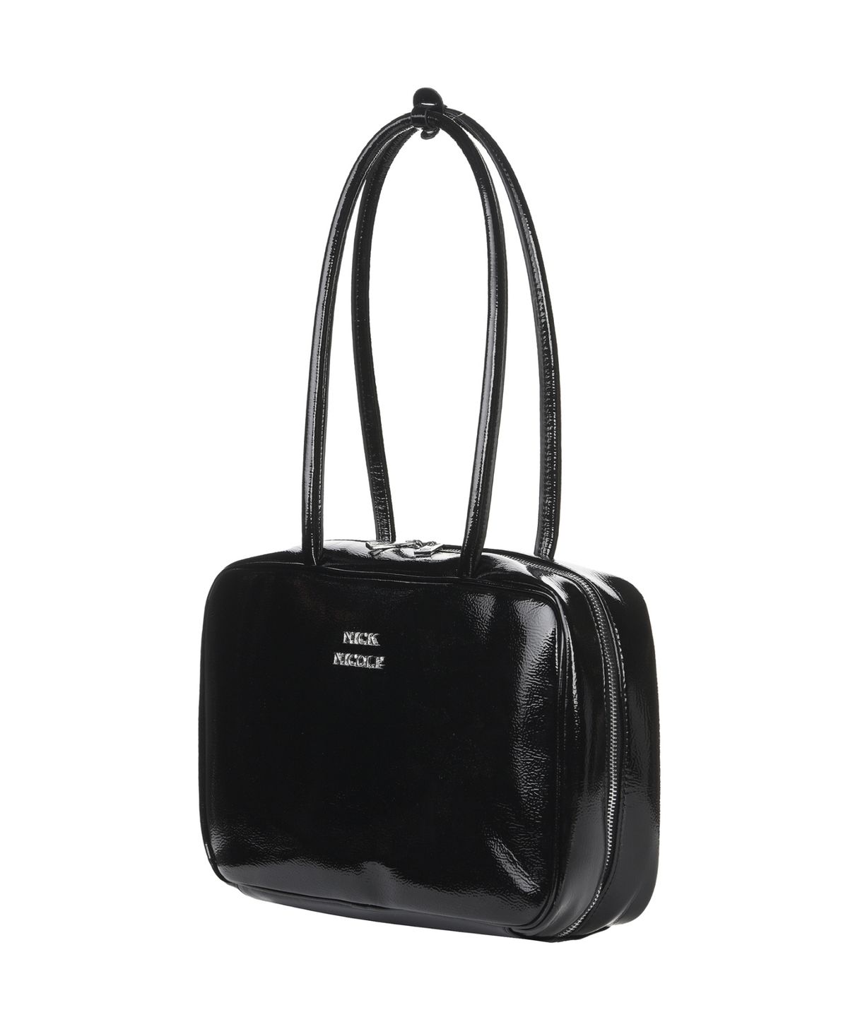 닉앤니콜(NICK&NICOLE) NICOLE LOGO MINIMAL SQUARE BAG_BLACK