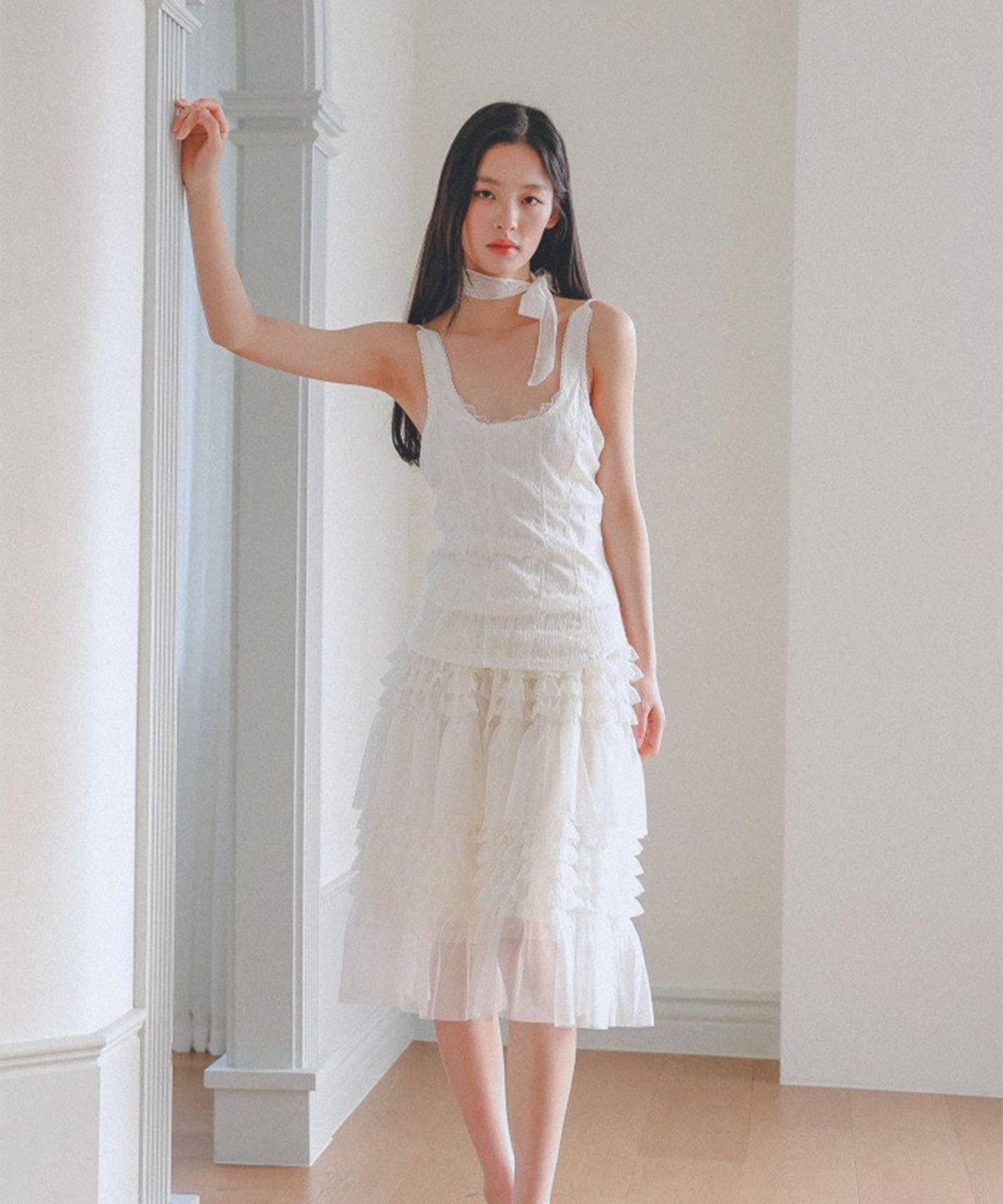 하이버넷(HYBERNAT) 티어드 스커트