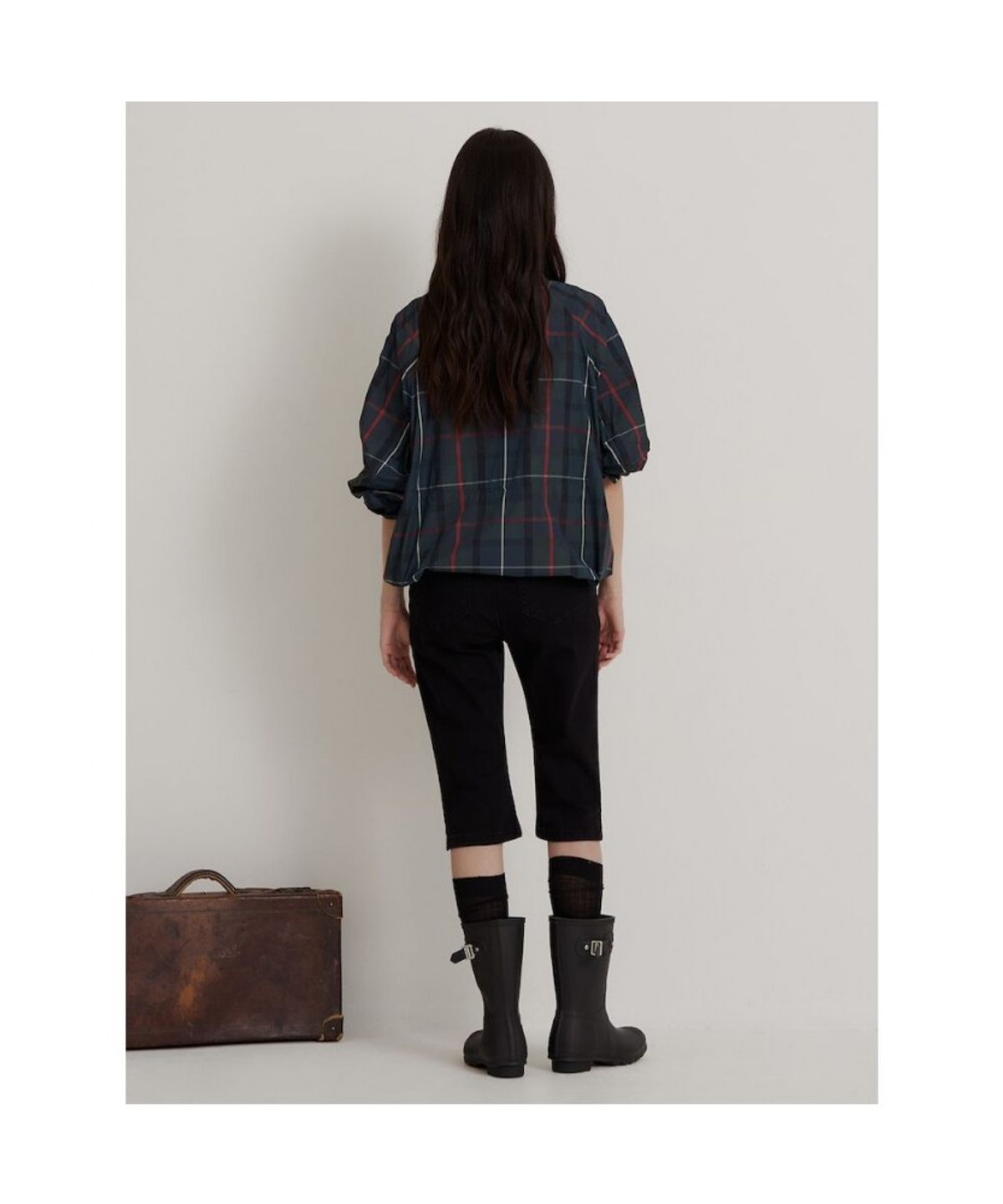 빈폴 레이디스(BEANPOLE LADIES) [HUNTER] 체크 코치 재킷  그린 (BF6639K01M)