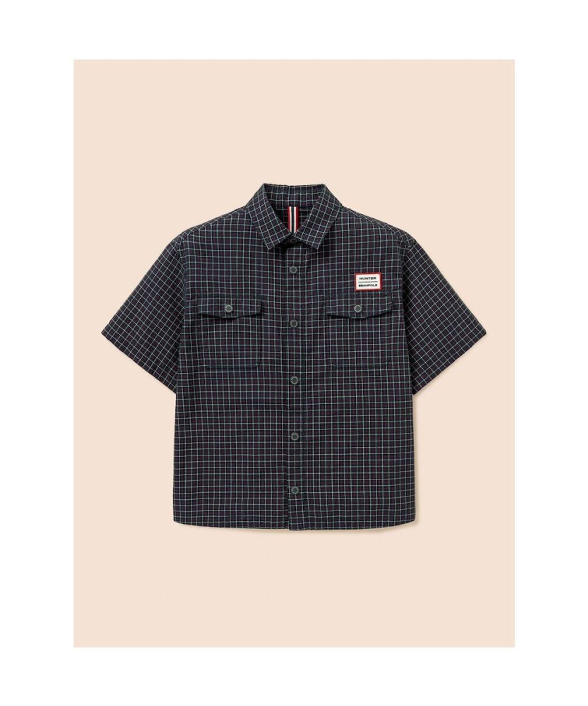 빈폴 키즈(BEANPOLE KIDS) [HUNTER] 시어서커 체크 반소매 셔츠  그린 (BI6665U90M)