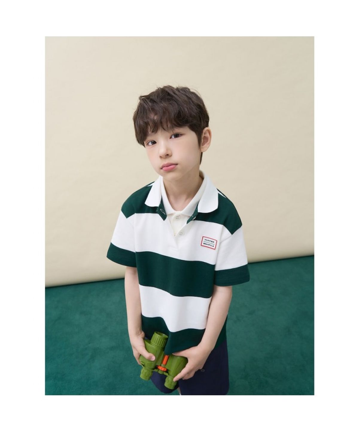 빈폴 키즈(BEANPOLE KIDS) [HUNTER] 피케 칼라 티셔츠  그린 (BI6642U06M)