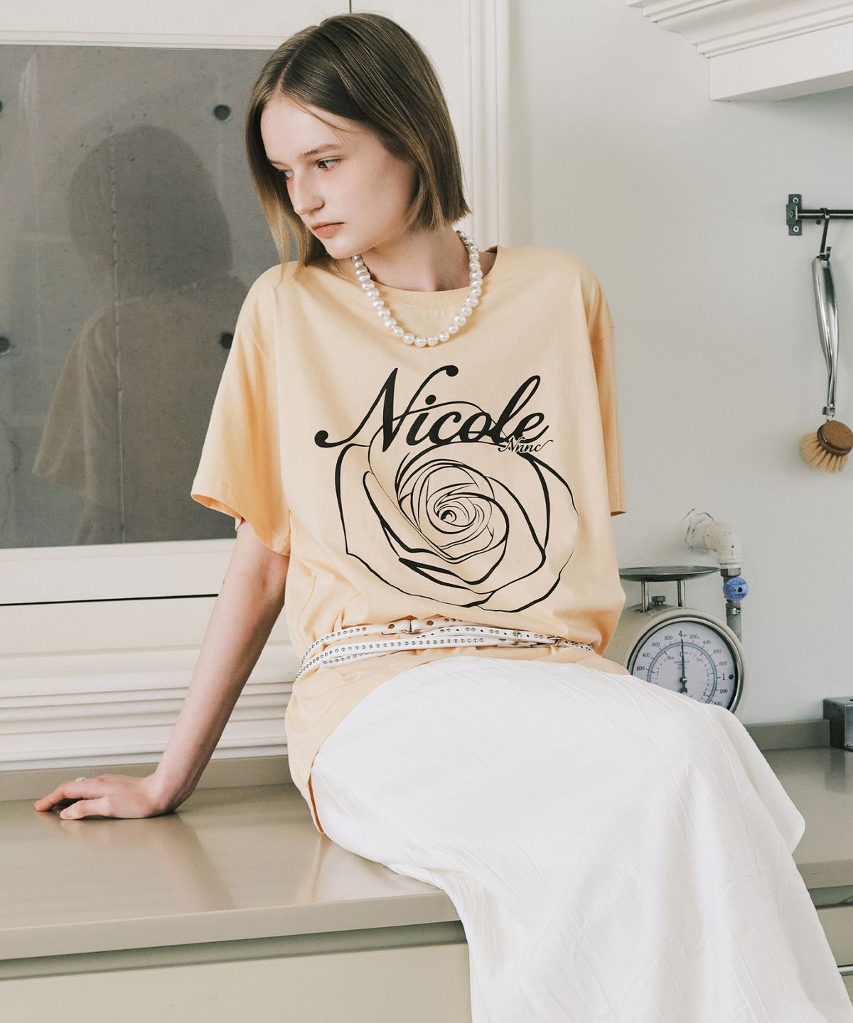닉앤니콜(NICK&NICOLE) NICOLE ROSE SLEEVE TOP_ORANGE BROWN