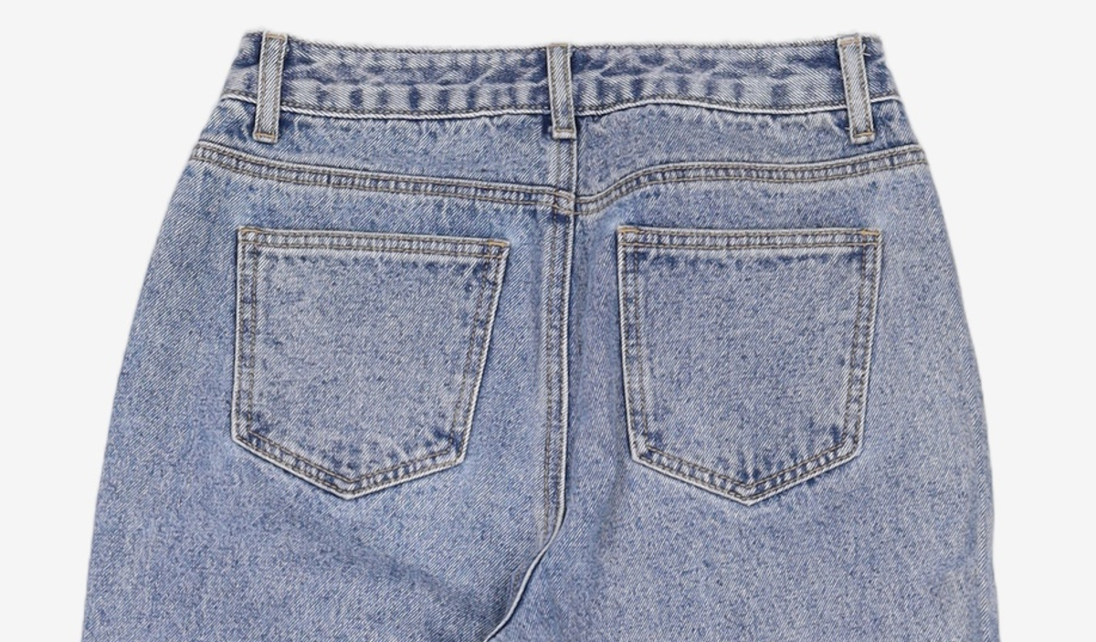미쏘(MIXXO) 라인디테일 와이드핏 데님 MIWTJD113J 26