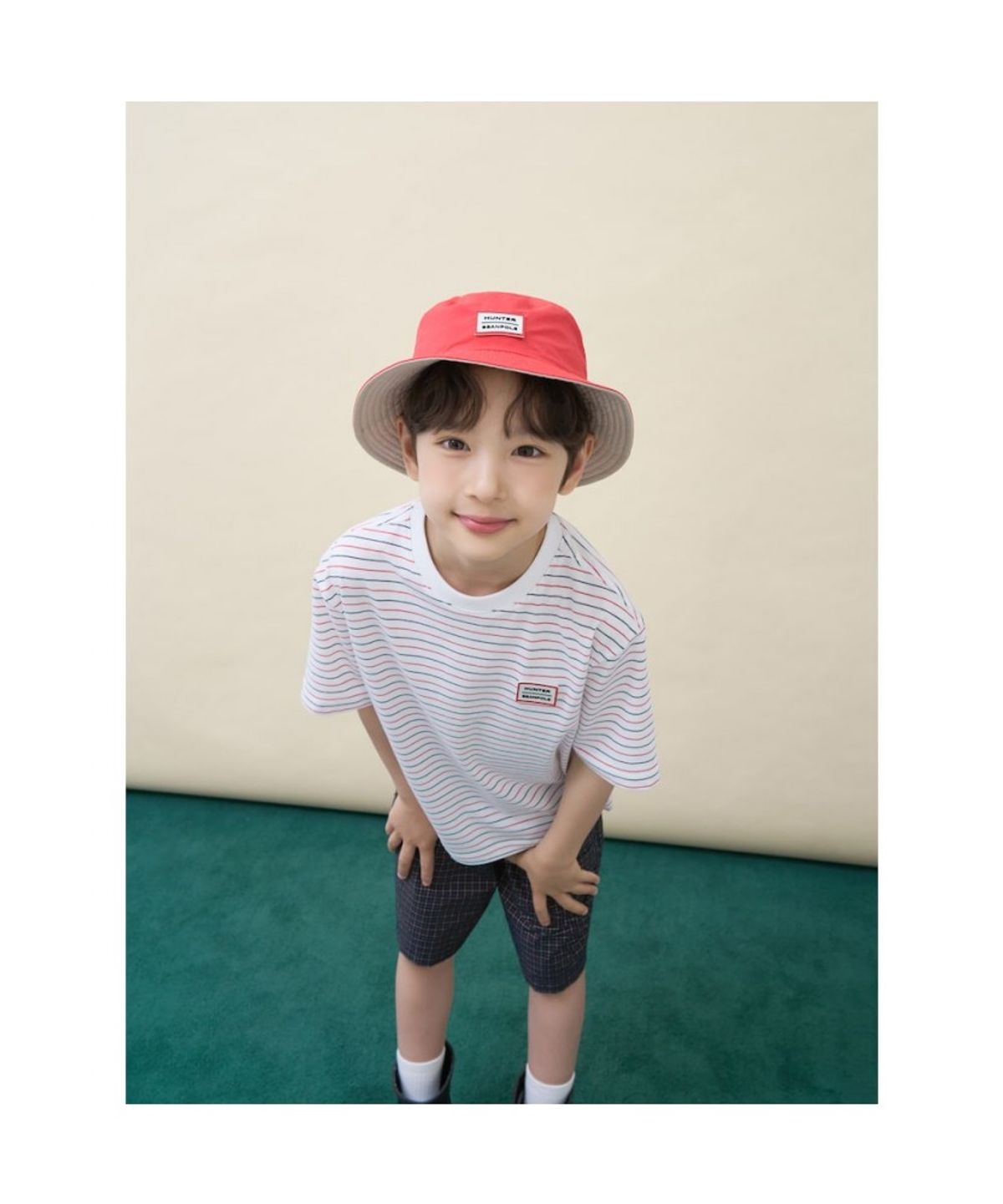 빈폴 키즈(BEANPOLE KIDS) [HUNTER] 스트라이프 티셔츠  화이트 (BI6642U071)