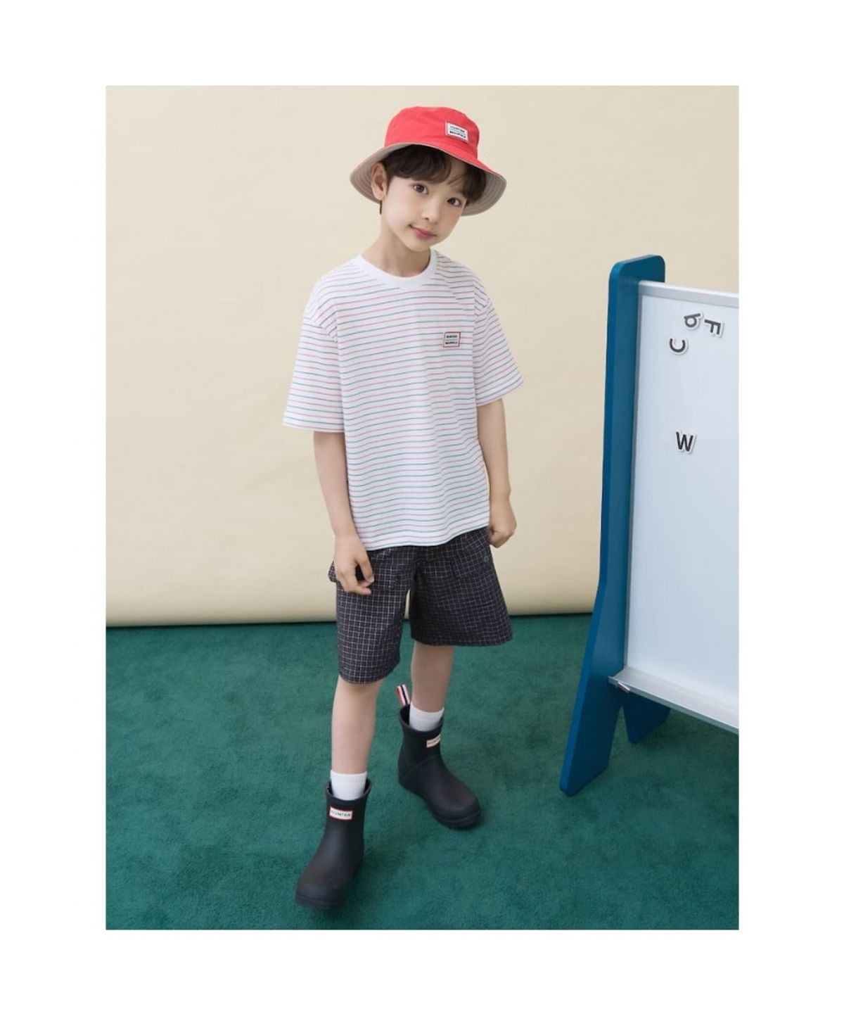 빈폴 키즈(BEANPOLE KIDS) [HUNTER] 스트라이프 티셔츠  화이트 (BI6642U071)