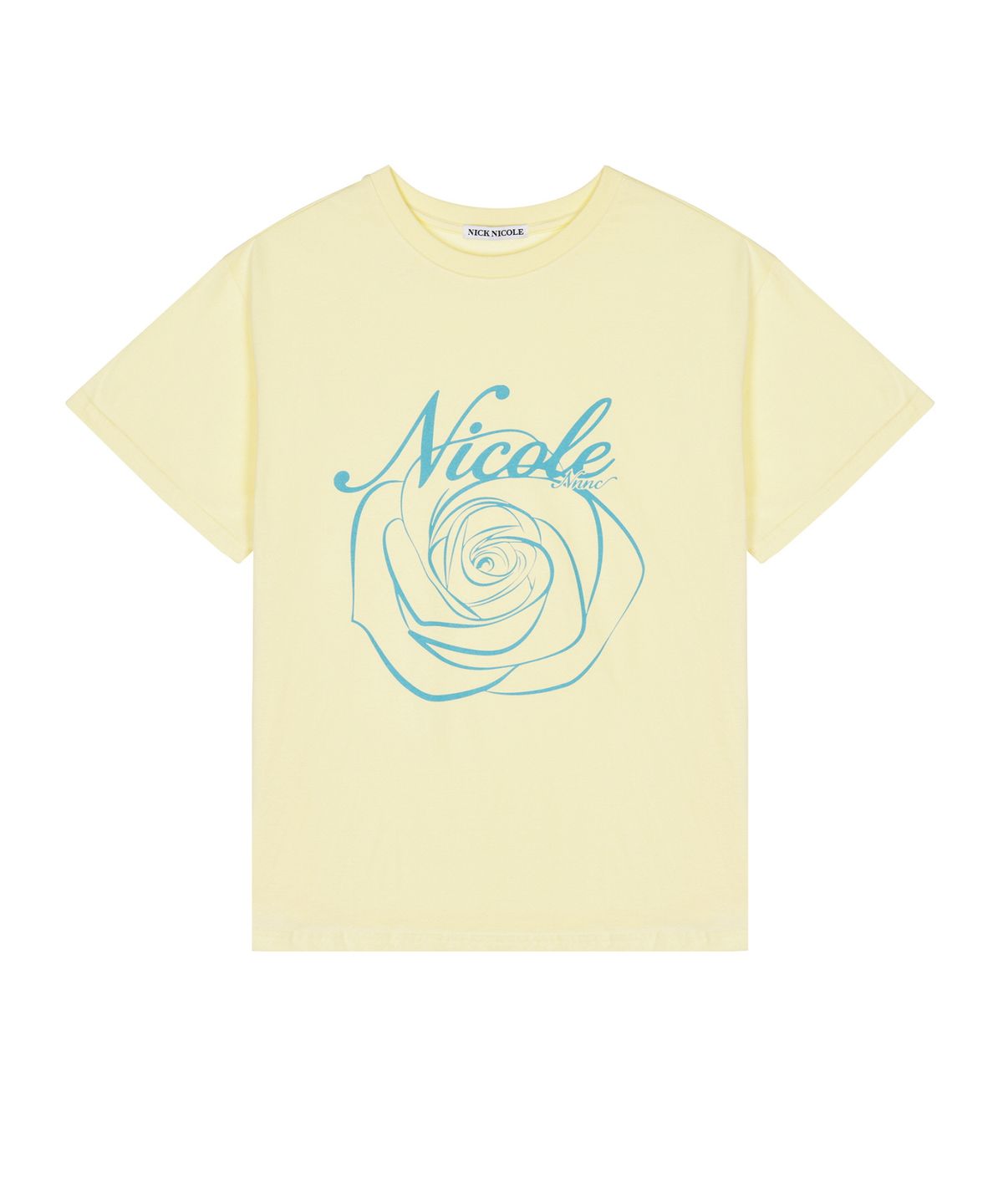 닉앤니콜(NICK&NICOLE) NICOLE ROSE SLEEVE TOP_YELLOW BLUE