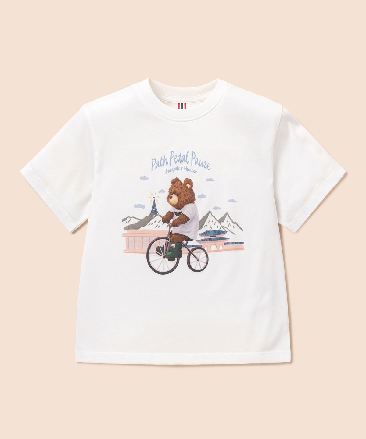 빈폴 키즈(BEANPOLE KIDS) [HUNTER] 그래픽 티셔츠  화이트 (BI6642U101)