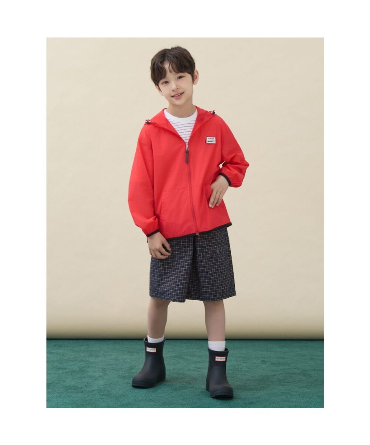 빈폴 키즈(BEANPOLE KIDS) [HUNTER] 시어서커 체크 반바지  그린 (BI6625U90M)