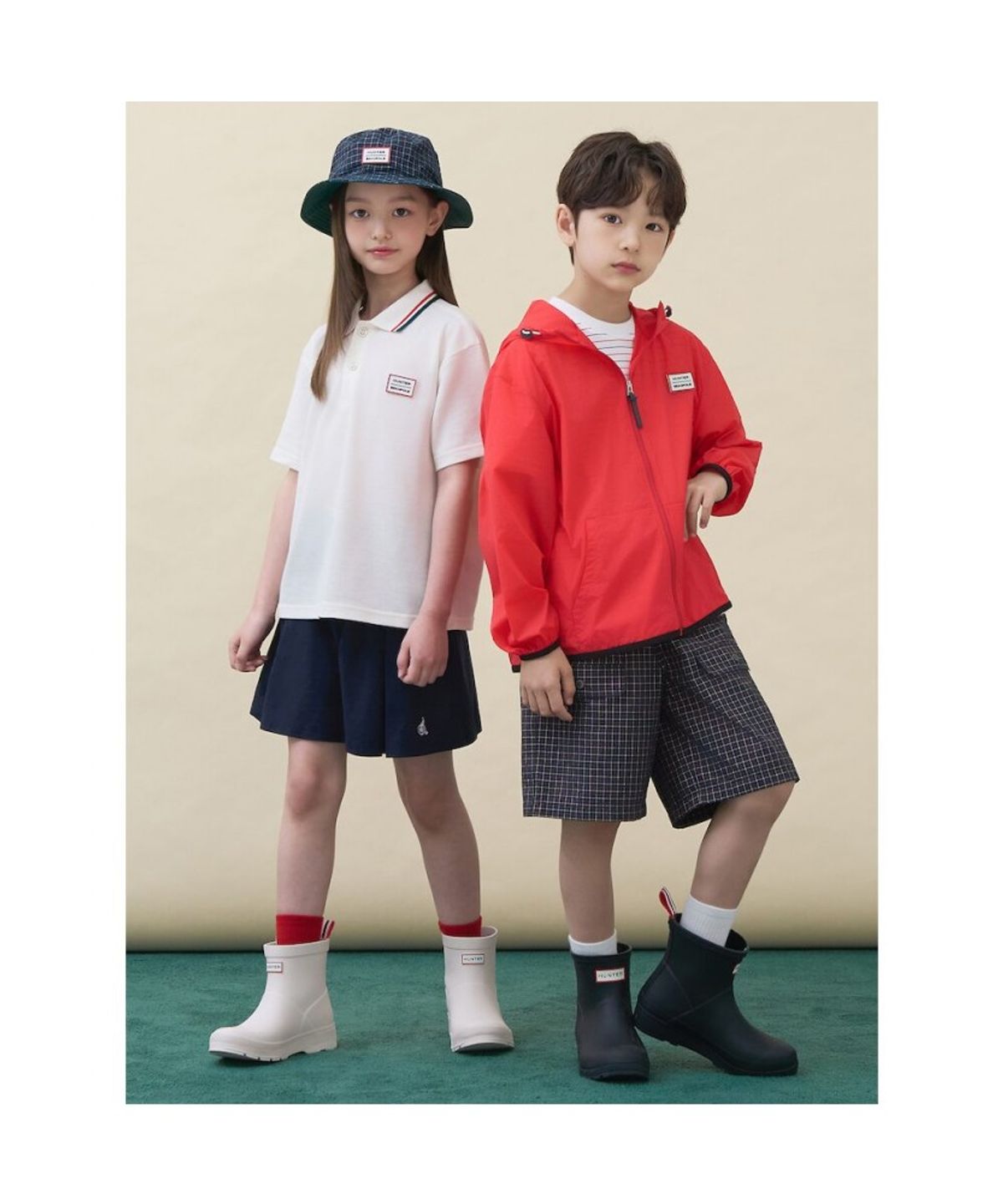 빈폴 키즈(BEANPOLE KIDS) [HUNTER] 시어서커 체크 반바지  그린 (BI6625U90M)