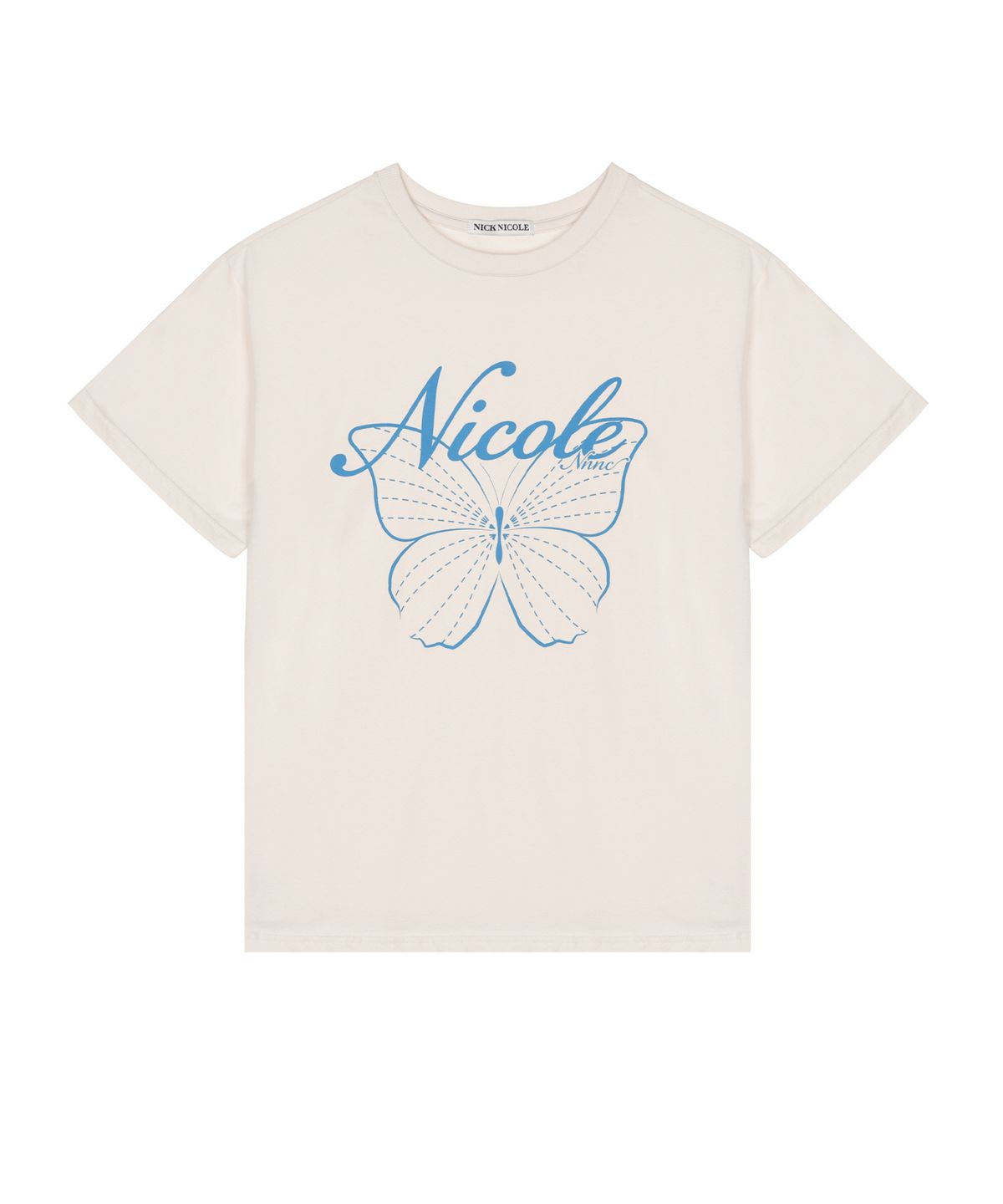 닉앤니콜(NICK&NICOLE) NICOLE BUTTERFLY SLEEVE TOP_BEIGE BLUE