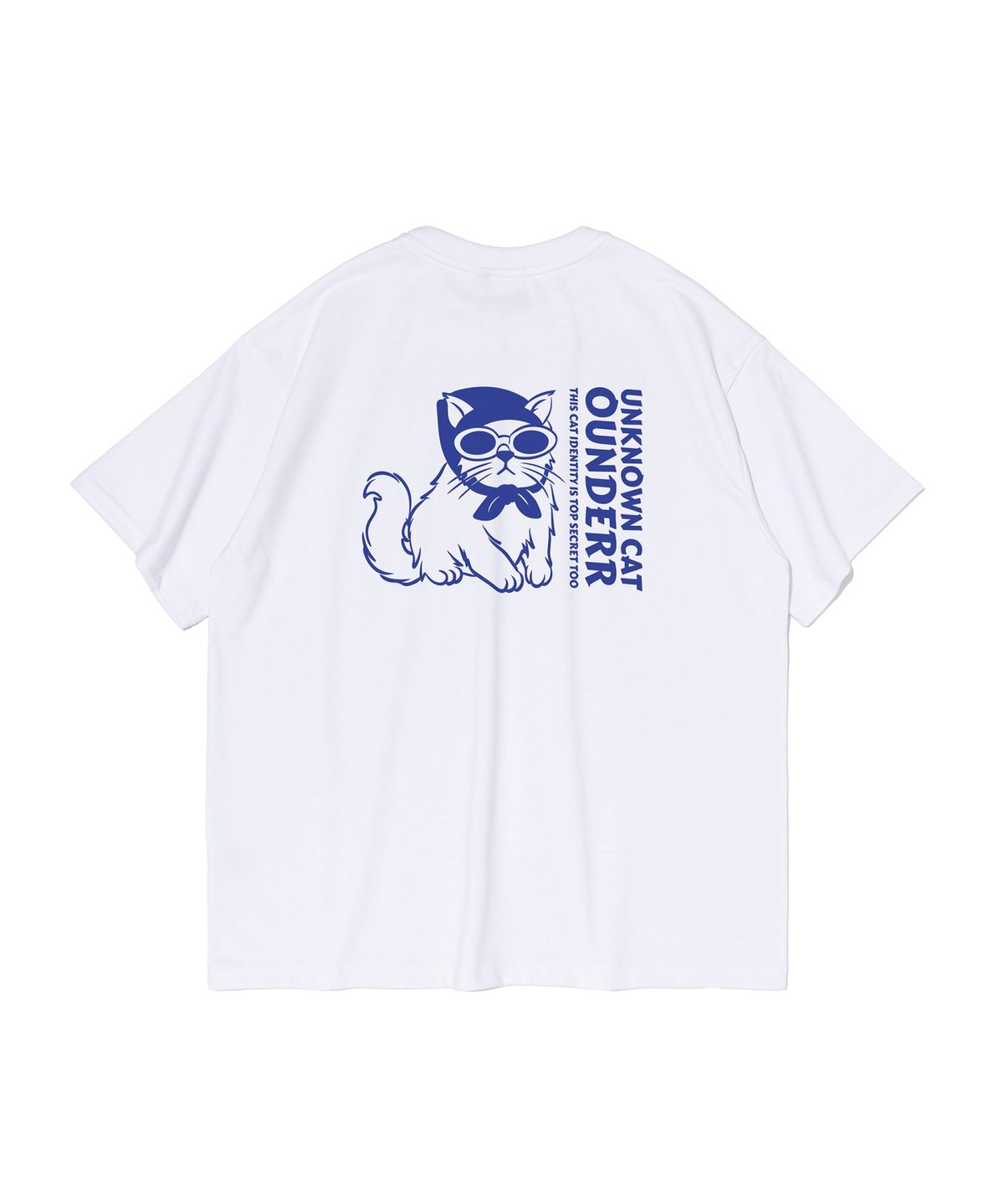 오언더알(OUNDERR) UNKNOWN SECRET HALF CAT 반팔티셔츠 (화이트)
