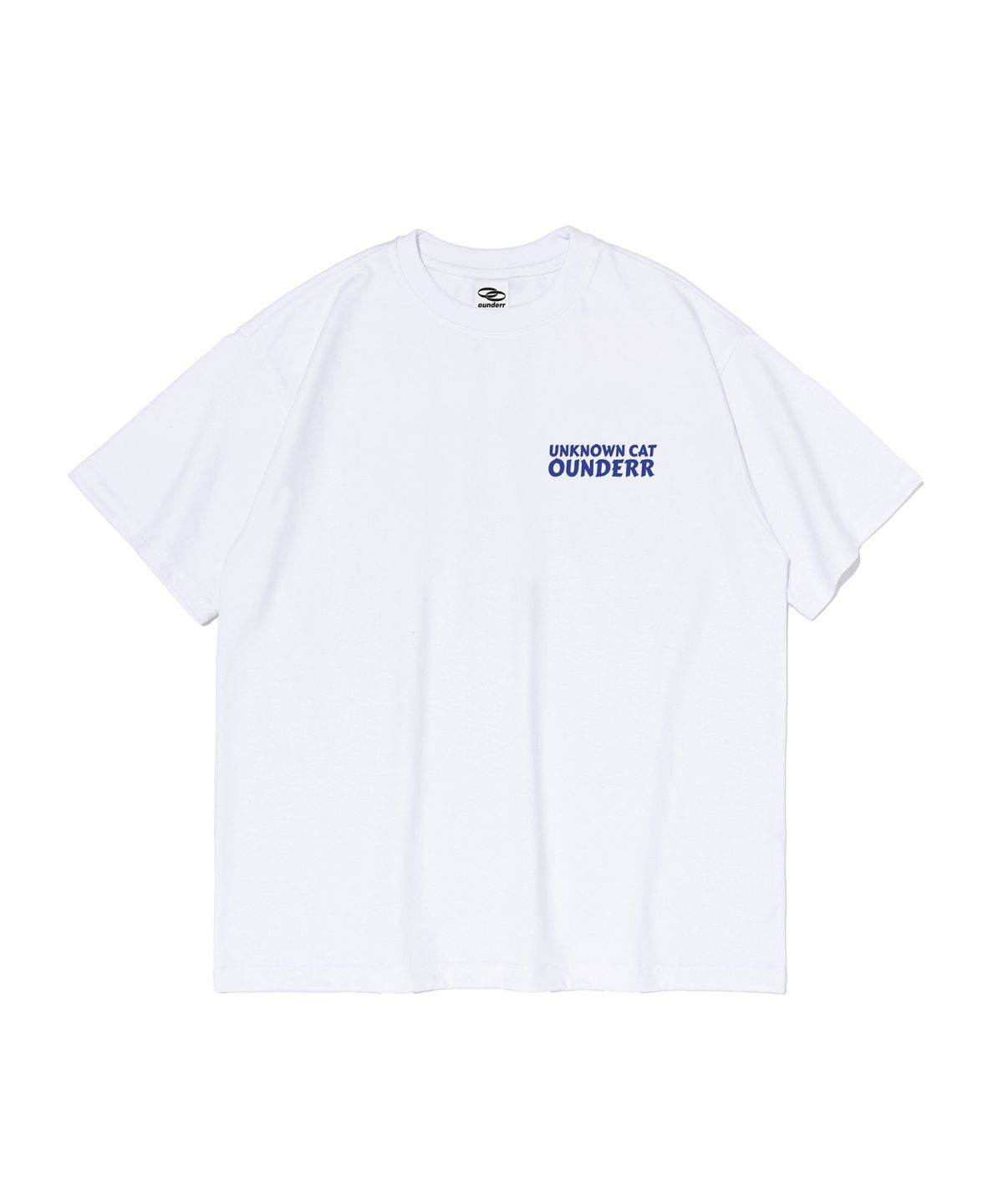 오언더알(OUNDERR) UNKNOWN SECRET HALF CAT 반팔티셔츠 (화이트)