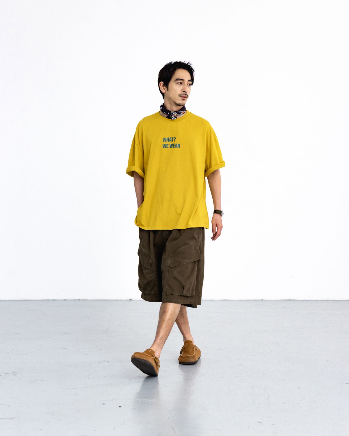 앵글런(ANGLAN) Structural Cargo Half Pants - Khaki