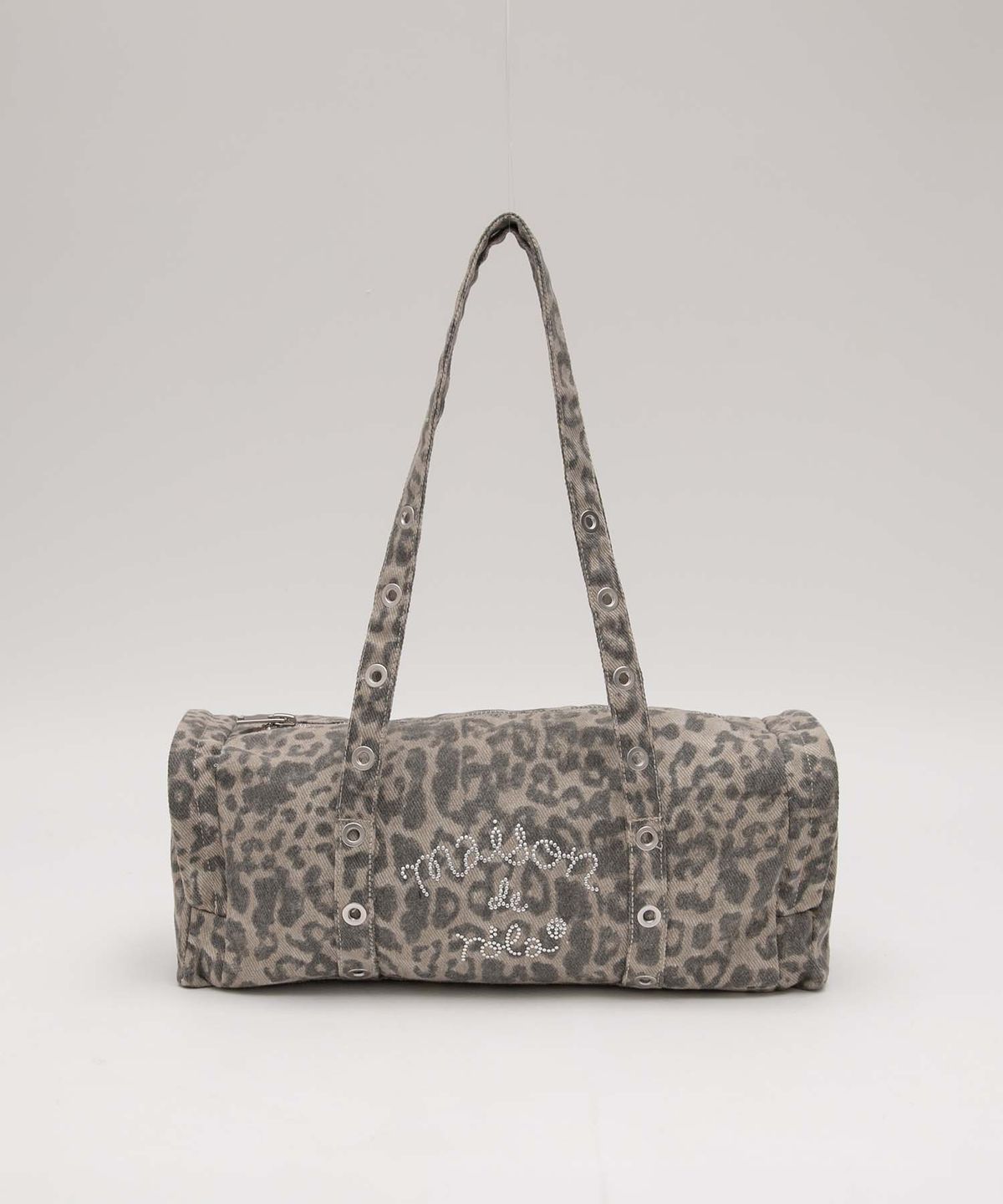 로라로라(ROLAROLA) MAISON DE ROLA STUD LEOPARD DUFFLE BAG BEIGE