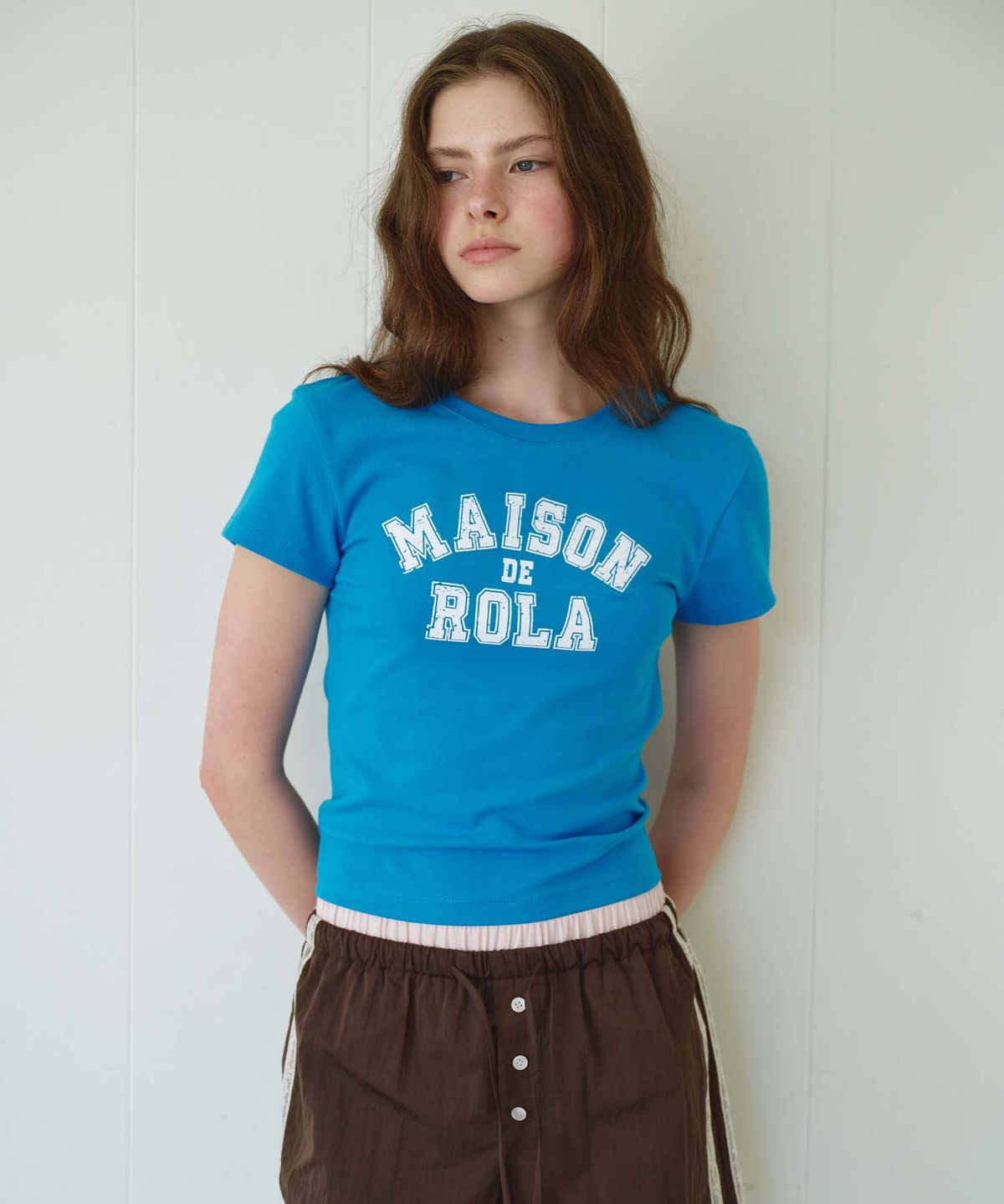 로라로라(ROLAROLA) ROLA LOGO MINI T-SHIRT BLUE