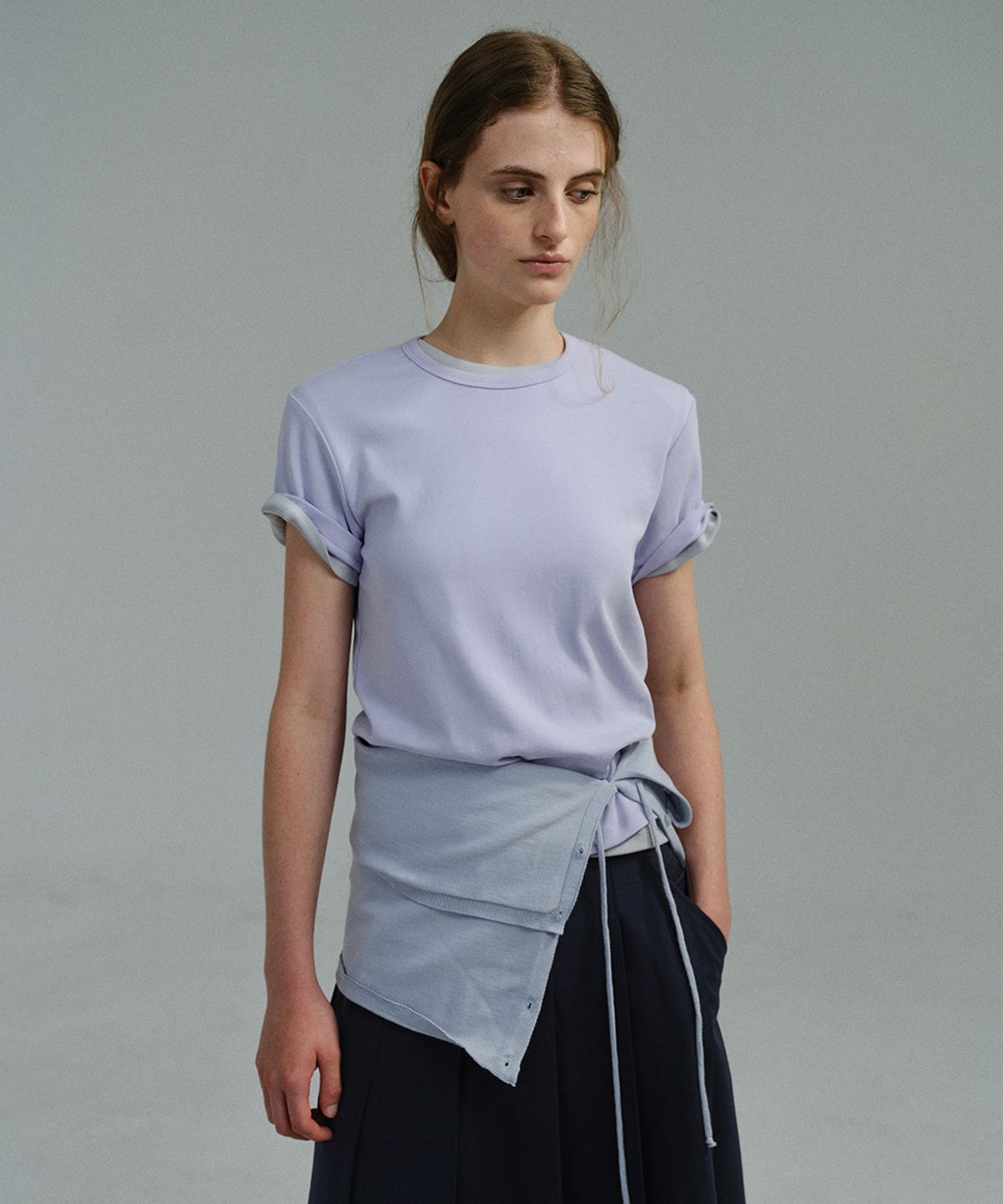 아우브아워(AUBOUR) core t-shirt (light purple)