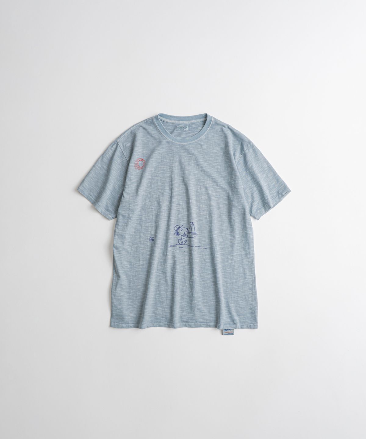 비헤비어(BEHEAVYER) [x PEANUTS] SPIKE GRAPHIC TUBLAR T-SHIRTS vintage blue