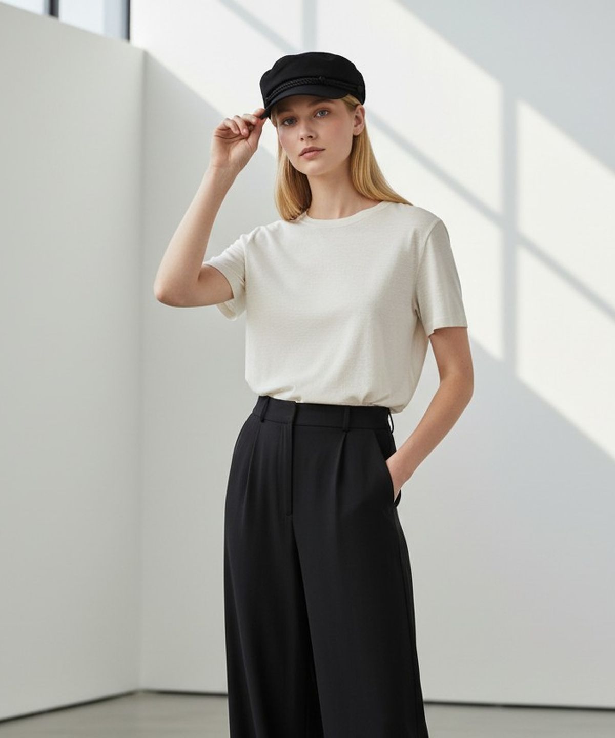 유니버셜 케미스트리(UNIVERSAL CHEMISTRY) Rope Solid Black Marine Cap 마린캡