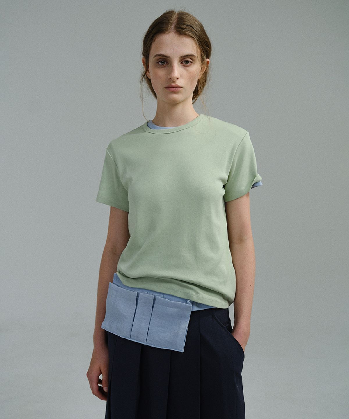 아우브아워(AUBOUR) core t-shirt (sage green)