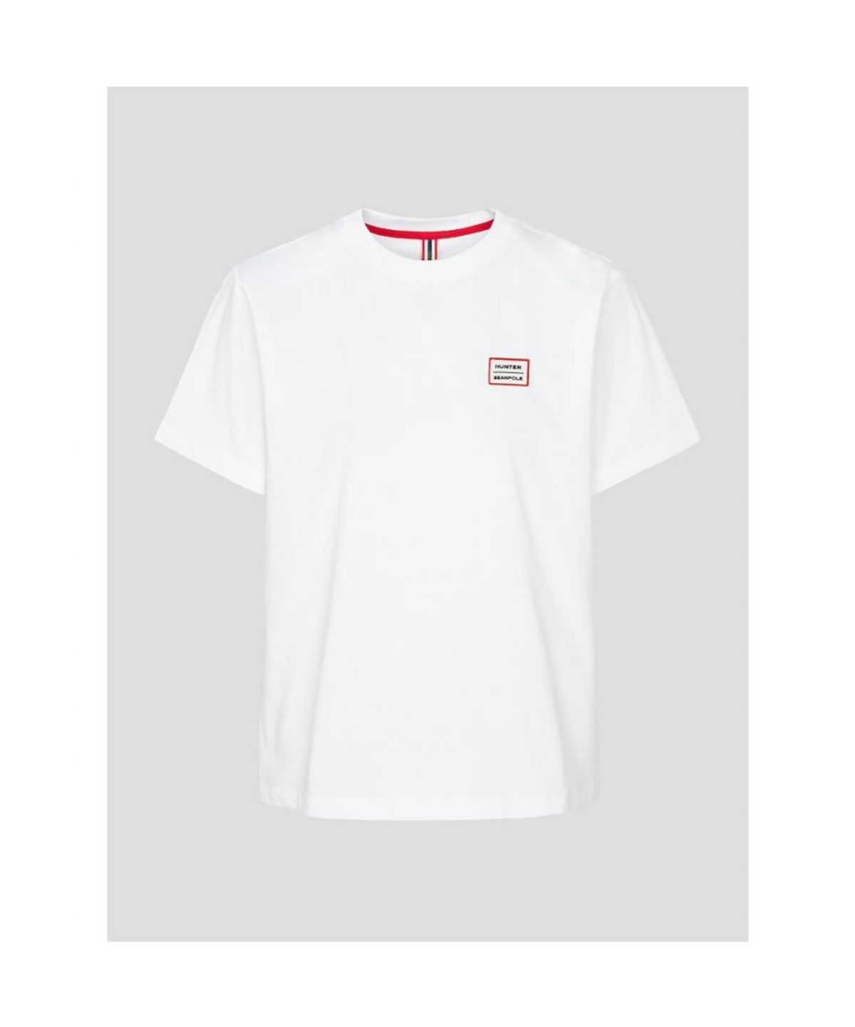 빈폴 레이디스(BEANPOLE LADIES) [HUNTER] 솔리드 오버핏 반소매 티셔츠  화이트 (BF6642K021)