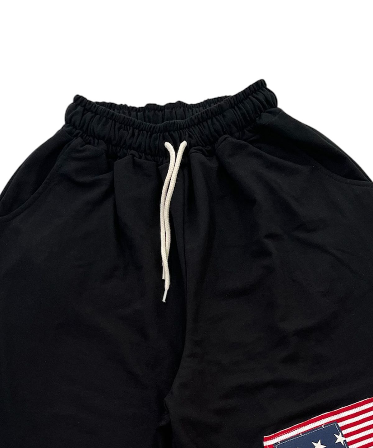 스케이터락(SK8ER ROCK) Lag Raid Patchwork Sweat Shorts ((Black))
