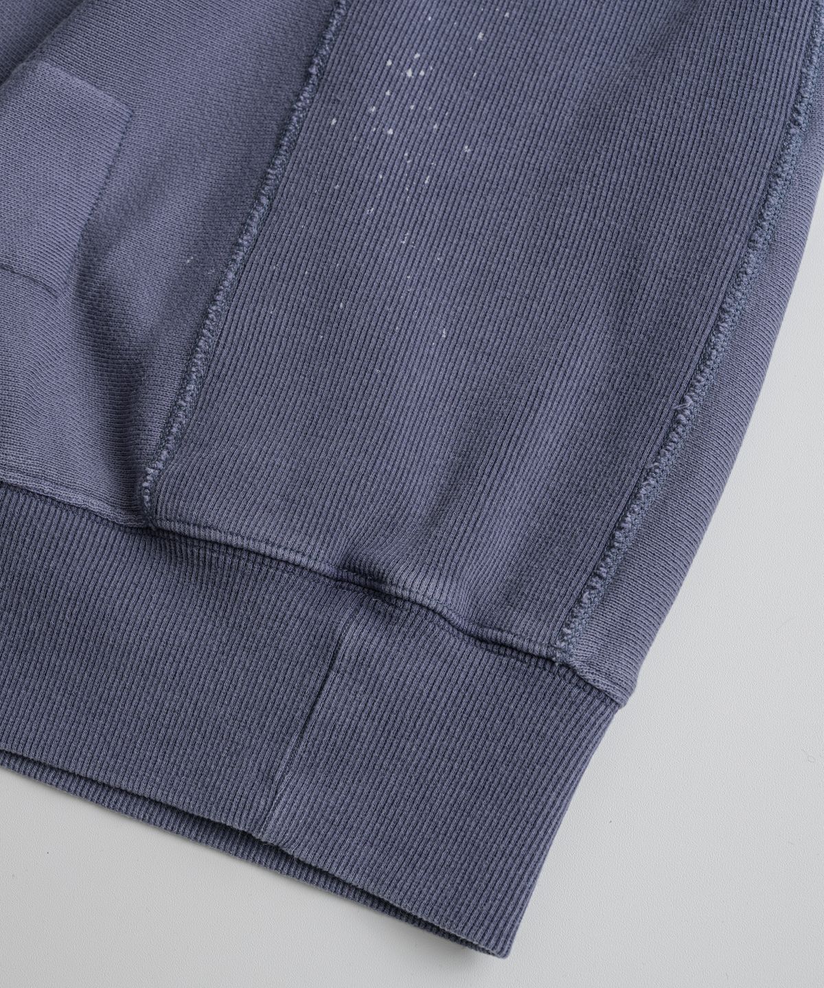 비헤비어(BEHEAVYER) [x PEANUTS] ANDY & OLAF DISTRESSED REVERSEWEAVE SWEAT SHIRTS purple navy