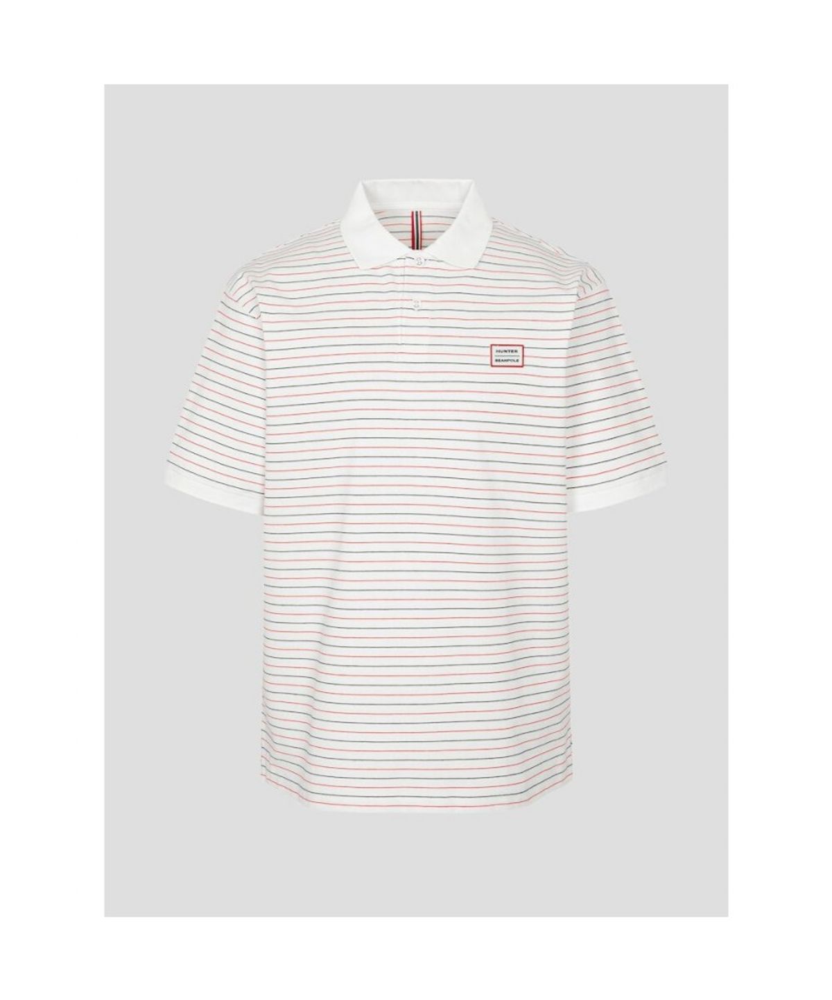 빈폴 멘(BEANPOLE MEN) [HUNTER] 스트라이프 칼라넥 티셔츠  화이트