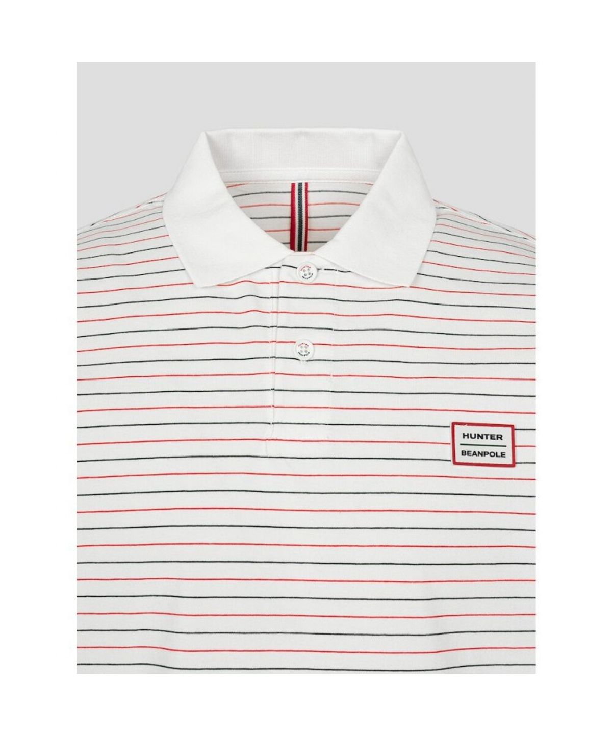 빈폴 멘(BEANPOLE MEN) [HUNTER] 스트라이프 칼라넥 티셔츠  화이트