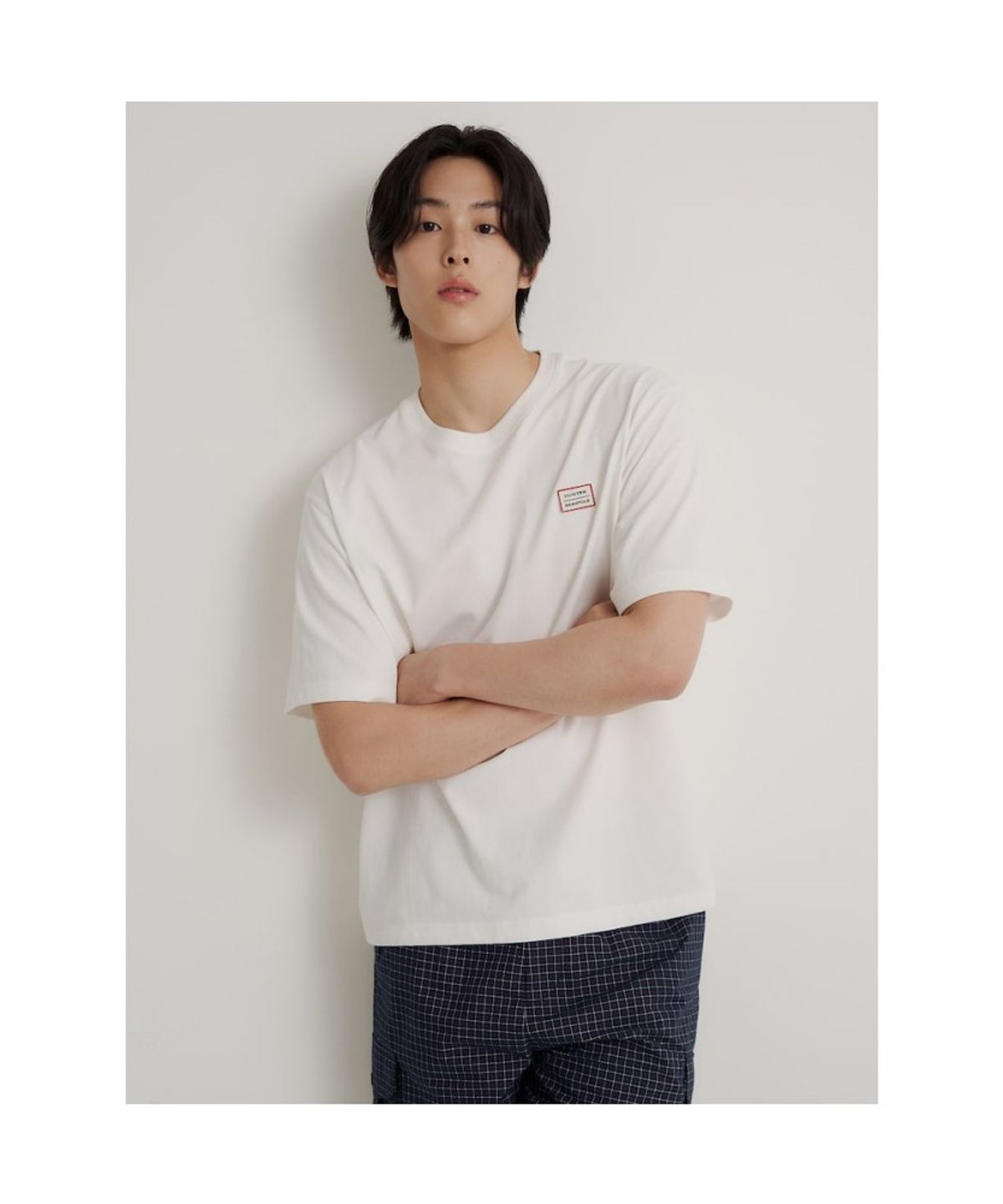 빈폴 멘(BEANPOLE MEN) [HUNTER] 그래픽 라운드넥 티셔츠  화이트