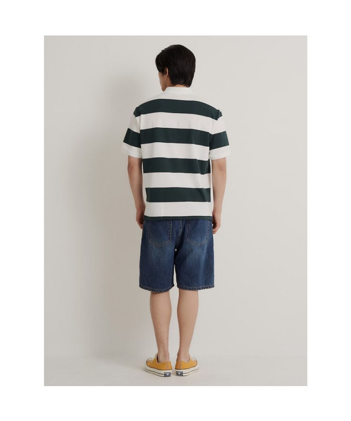 빈폴 멘(BEANPOLE MEN) [HUNTER] 볼드 스트라이프 럭비 티셔츠  그린
