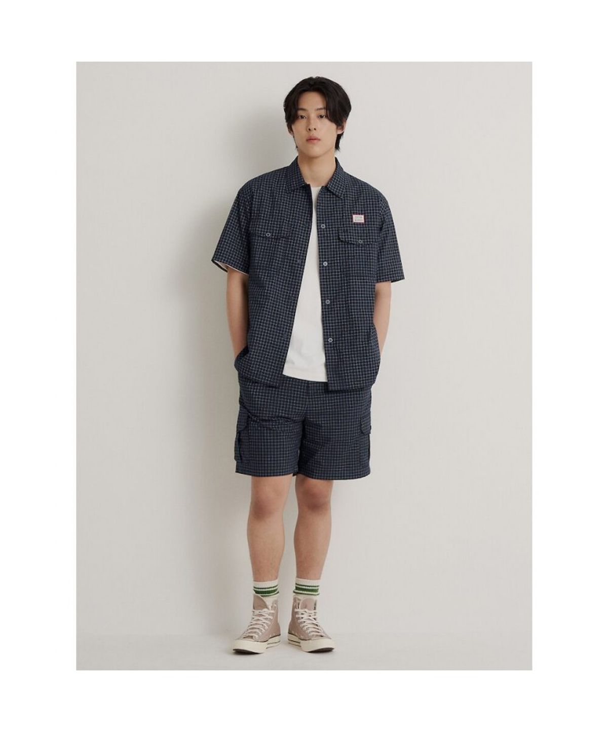 빈폴 멘(BEANPOLE MEN) [HUNTER] 체크 숏팬츠  그린