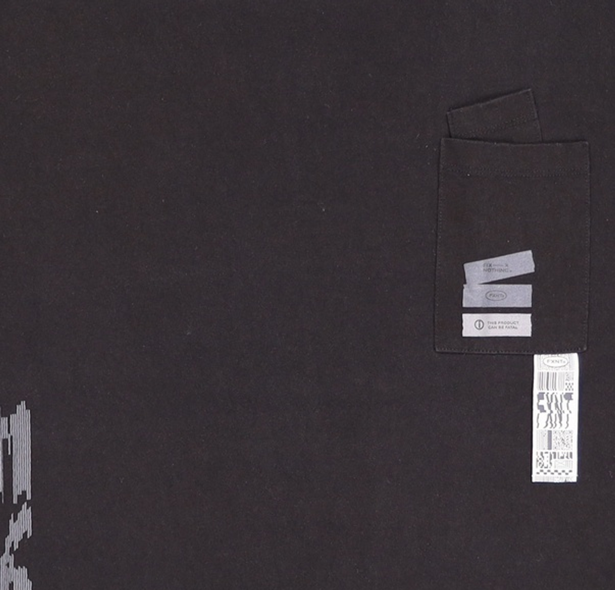 픽스낫띵(FIX NOTHING) FXNT GRAPHIC CODE T-SHIRT Black M