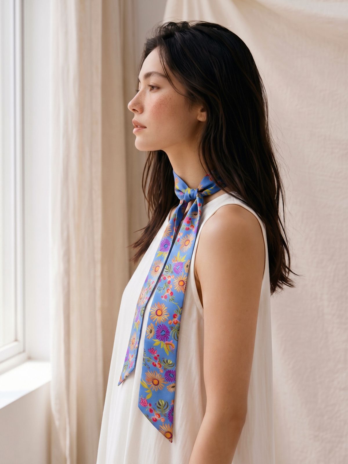 마레트라(MARAETHRA) Sunkissed Dream Silk Tie Scarf 썬키스드 드림 실크 타이 스카프