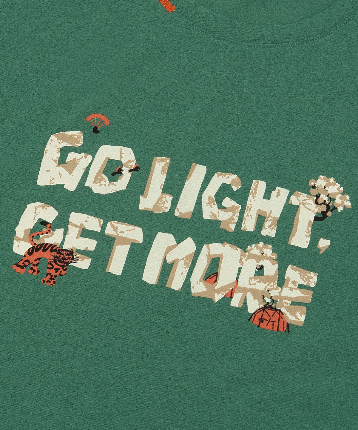 제로그램(ZEROGRAM) [ZEROGRAM X SANN] GO LIGHT GET MORE 그래픽 티셔츠
