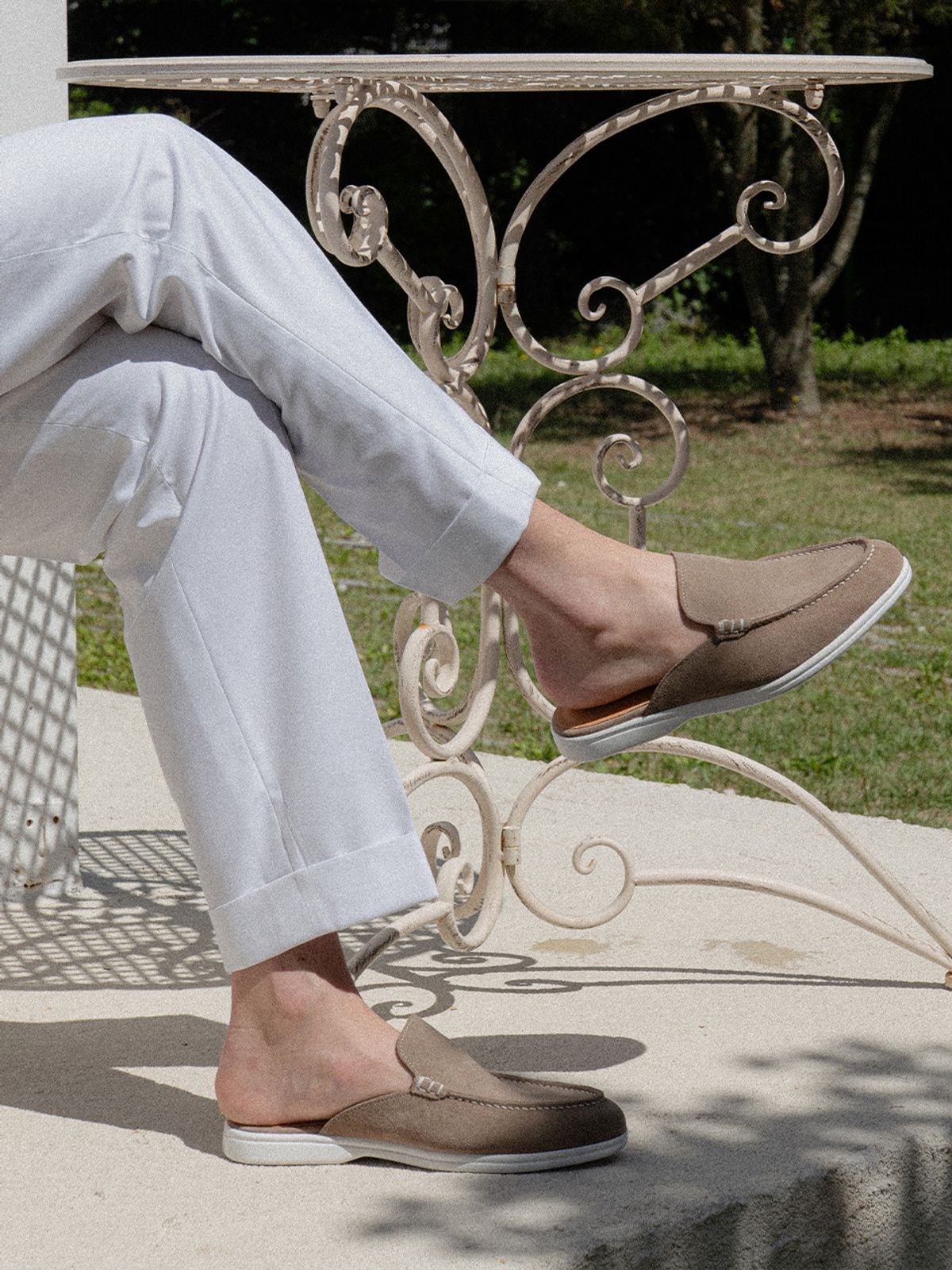 올클래식(ALLCLASSIC) ALC4413W 리조트 뮬_taupe suede