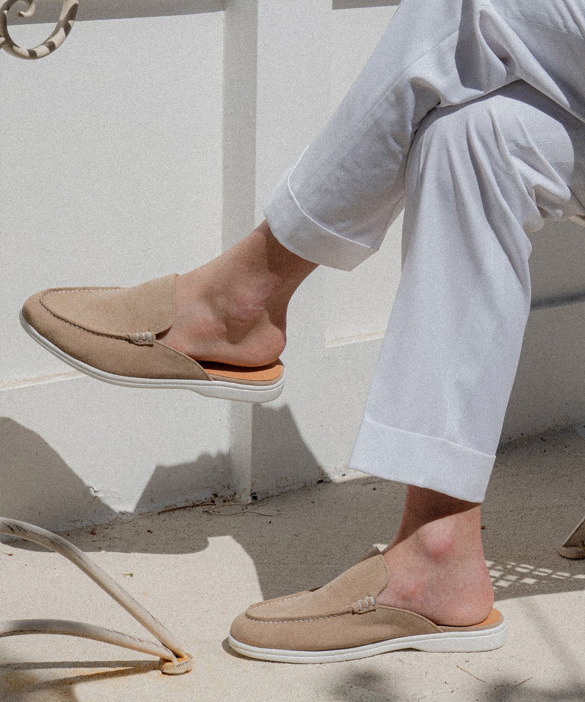 올클래식(ALLCLASSIC) ALC4413W 리조트 뮬_beige suede