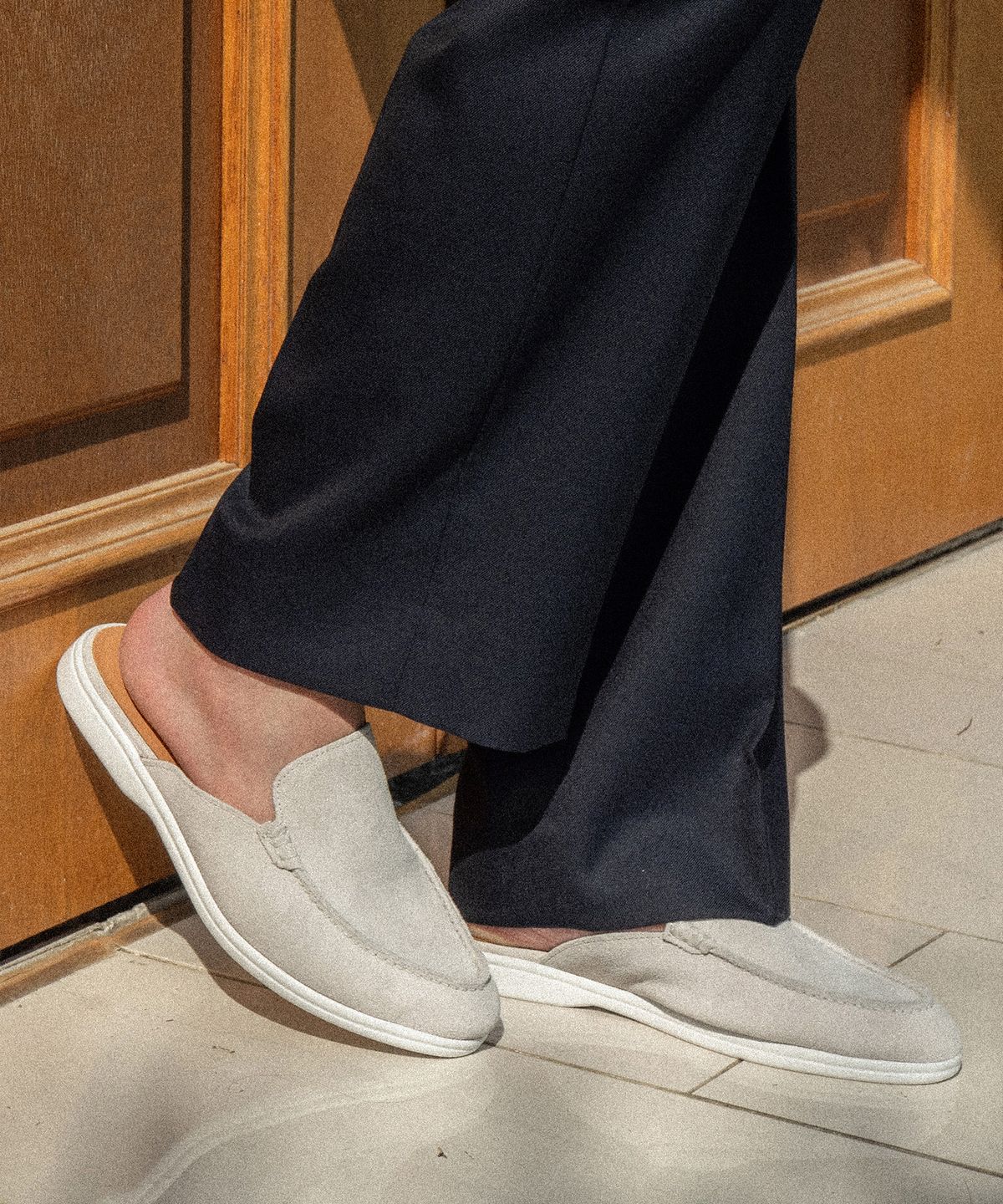 올클래식(ALLCLASSIC) ALC4413W 리조트 뮬_white suede