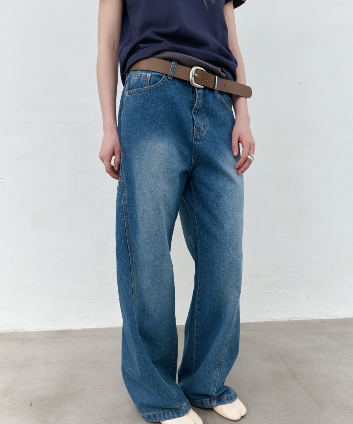 서란(SEORAN) Wide Carpenter Denim Pants_Blue