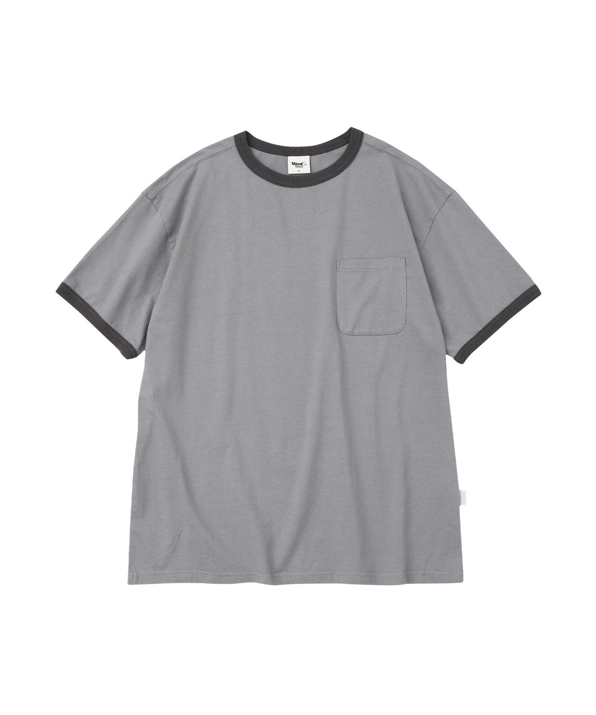 더블유엠씨(WMC) [크롭] 미네랄 워싱 링거 티셔츠(3color)