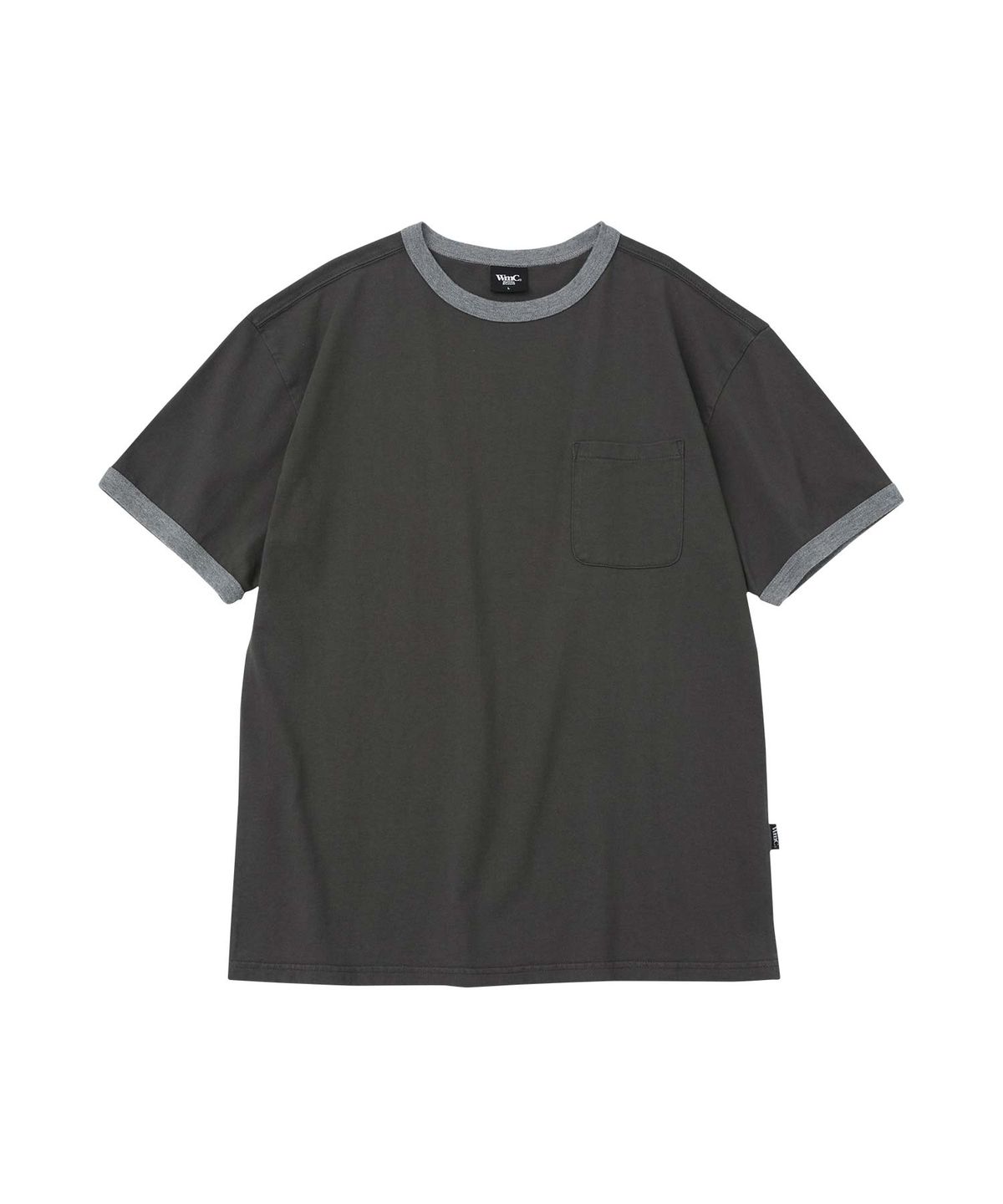 더블유엠씨(WMC) [크롭] 미네랄 워싱 링거 티셔츠(3color)