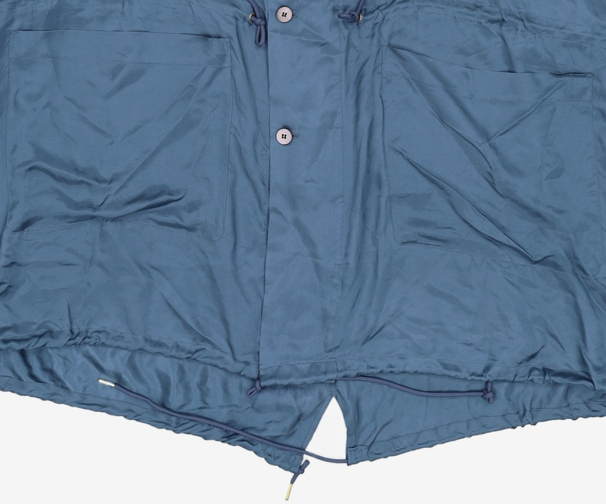 벌스데이수트(BIRTHDAYSUIT) DRAPING COAT (BLUE) L