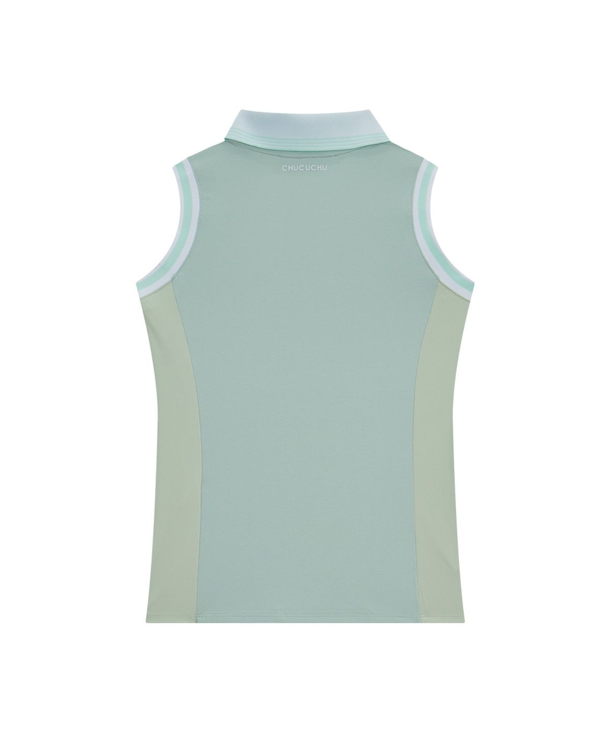 츄쿠츄(CHUCUCHU) 쿨링 카라 슬리브리스 탑 (LIGHT GREEN) CBFSS-TS010W