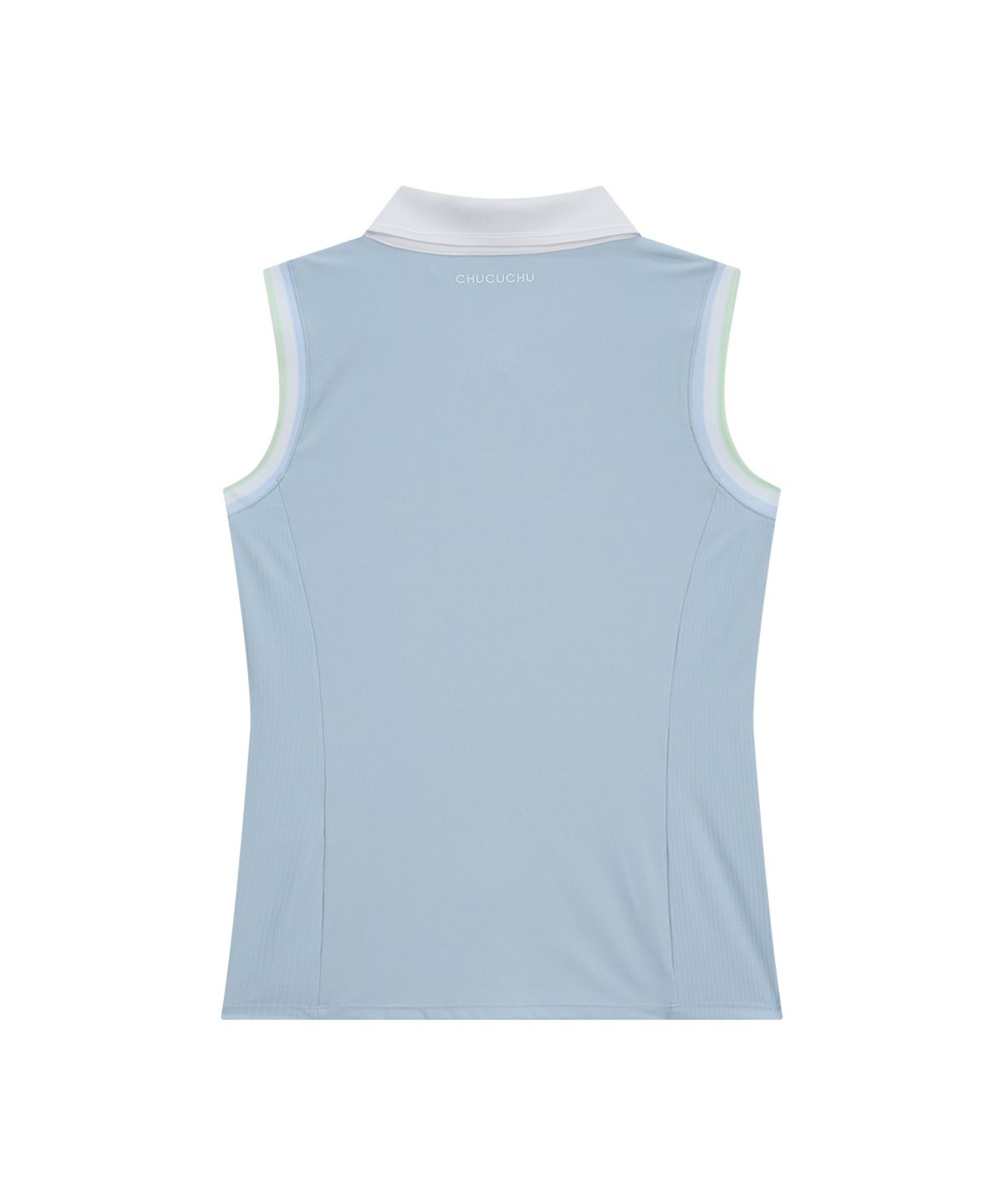 츄쿠츄(CHUCUCHU) 멜로우 카라 슬리브리스 탑 (LIGHT BLUE) CBFSS-TS011W